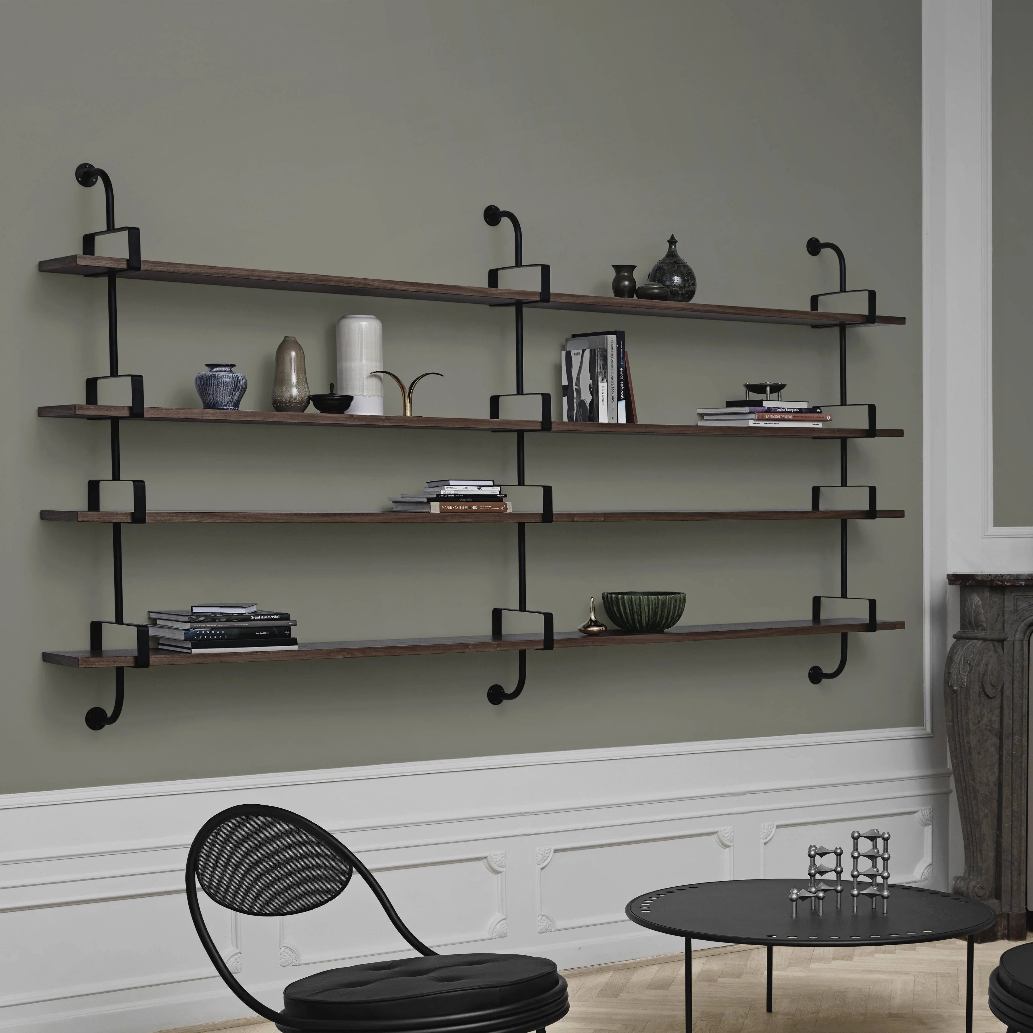 Double Shelf DÉMON Black Ash Wood