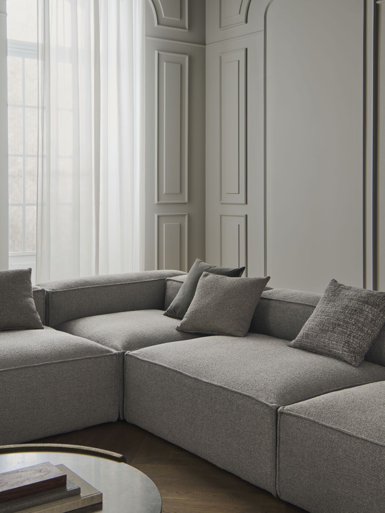 Čtyřmodulový levostranný roh COSIMA čalouněný