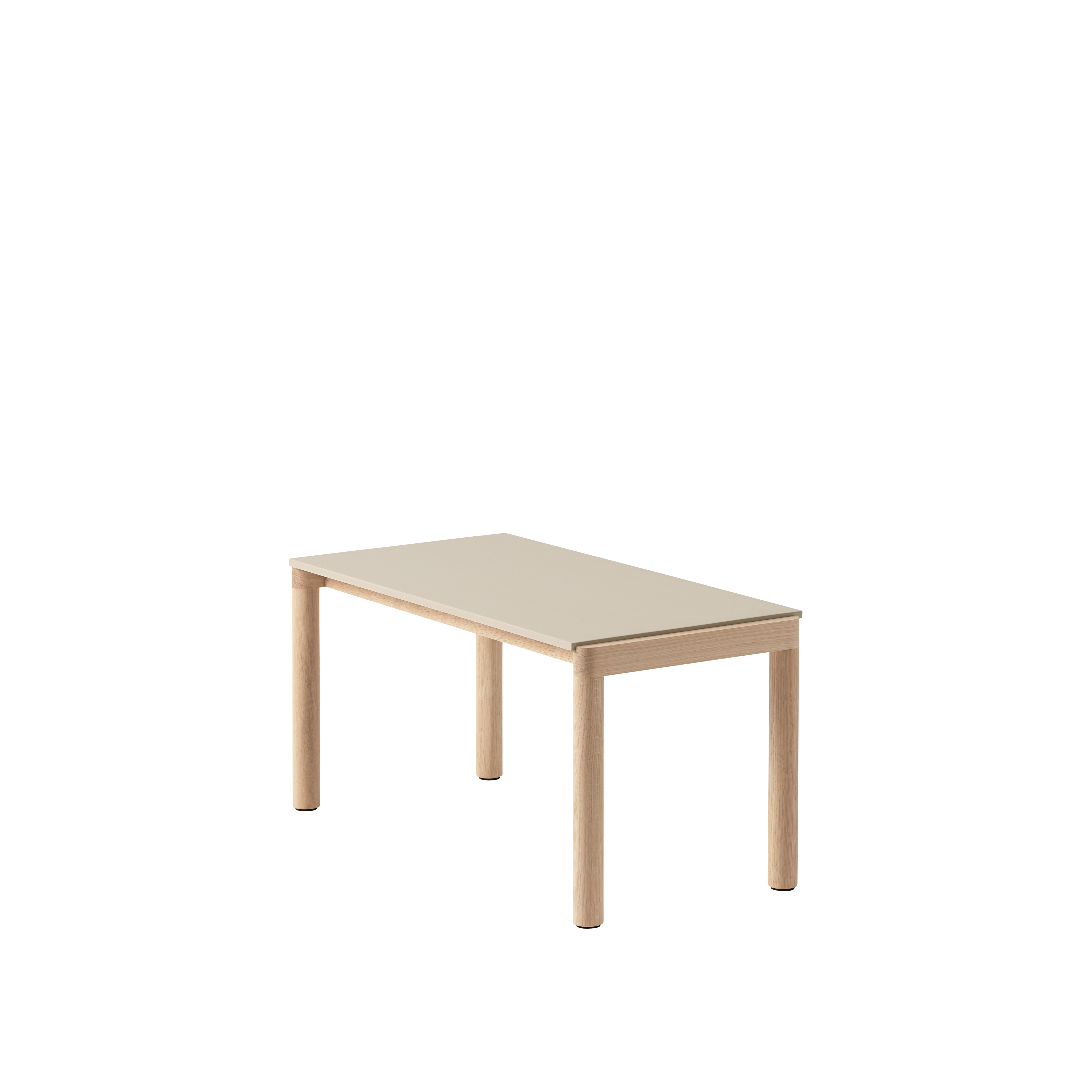 Couple Sand Coffee Table with Oak Base