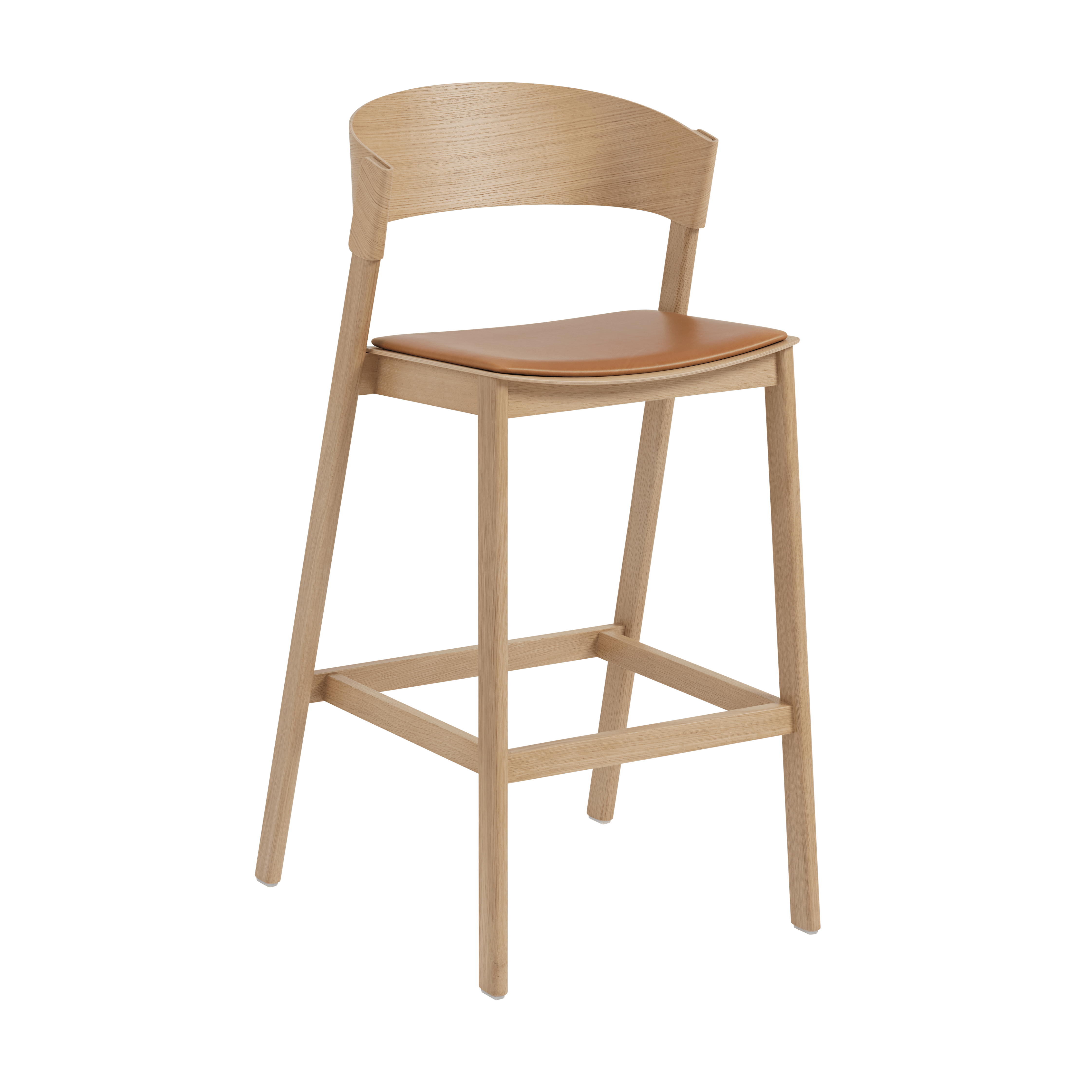COVER Customizable Bar Stool with Oak Base