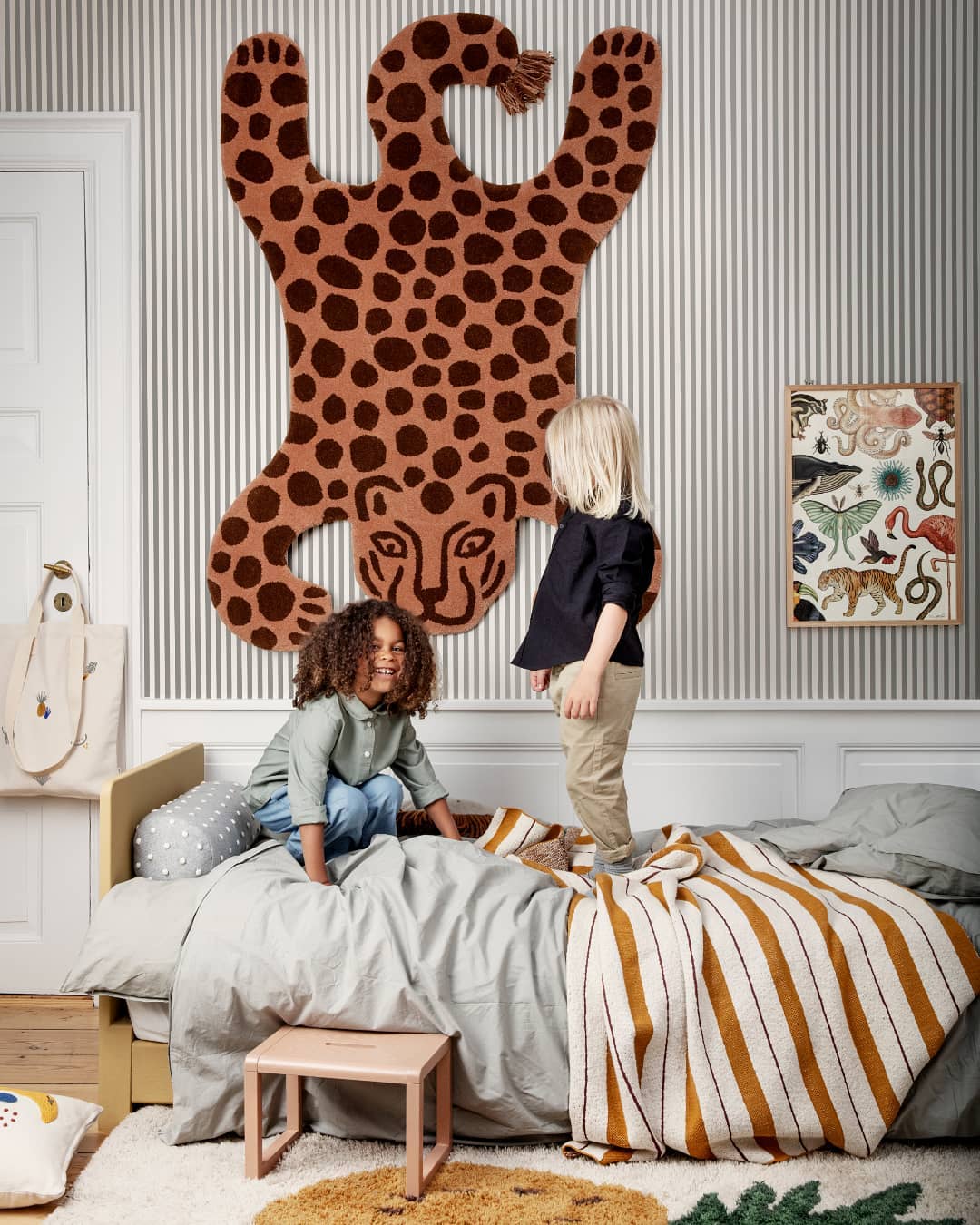 Decorative rug SAFARI LEOPARD brown