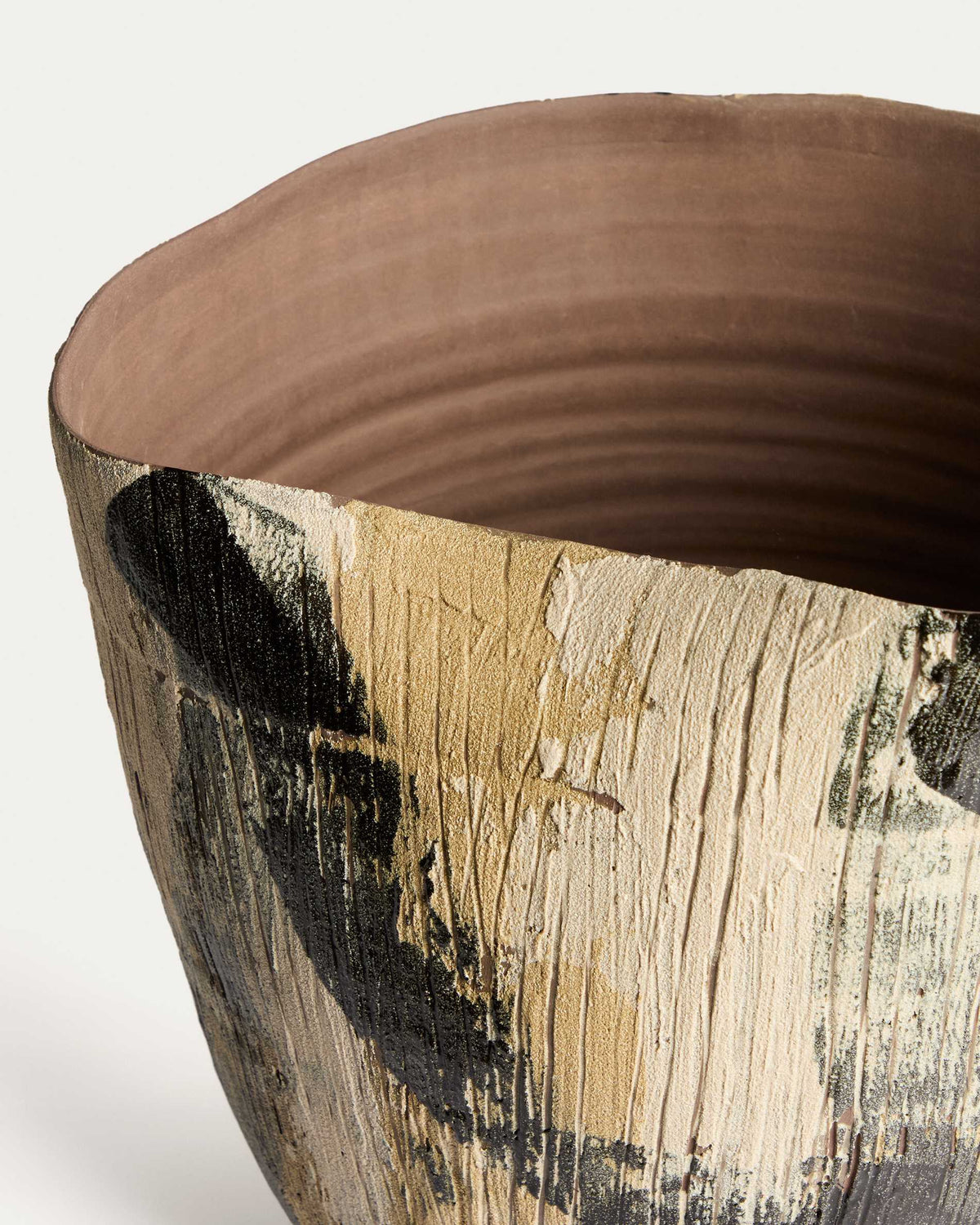 Wazon DIRVA brązowy ceramiczny – ujęcie 3