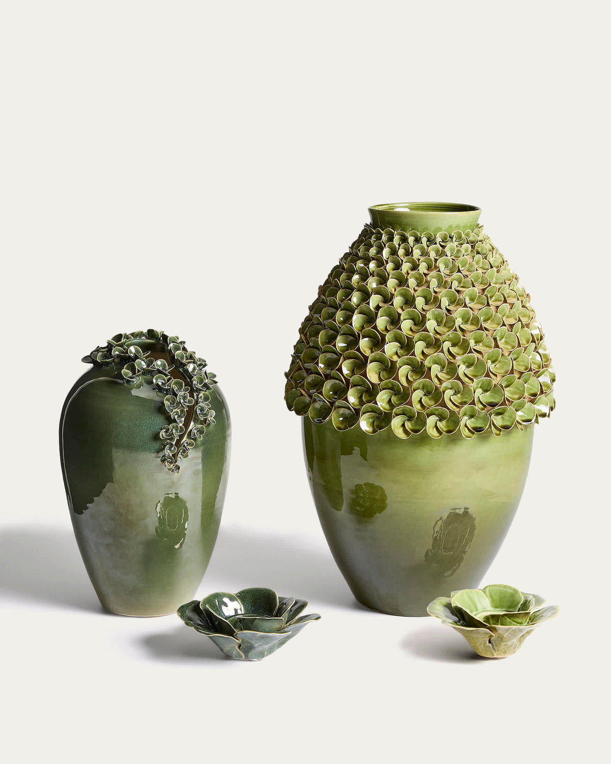 Wazon EDERIA oliwkowy ceramiczny – ujęcie 6