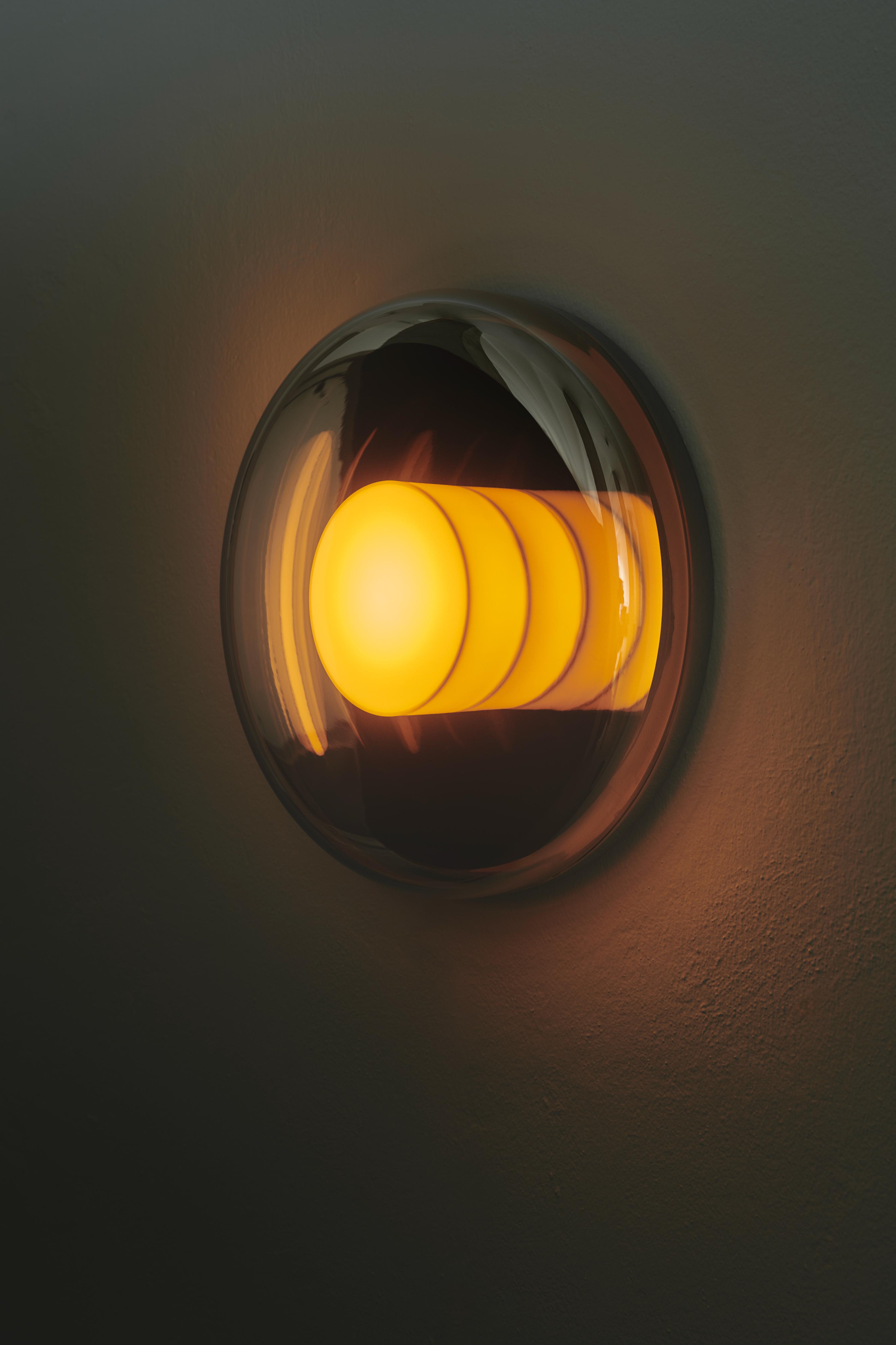 ENDLESS wall lamp coated glass