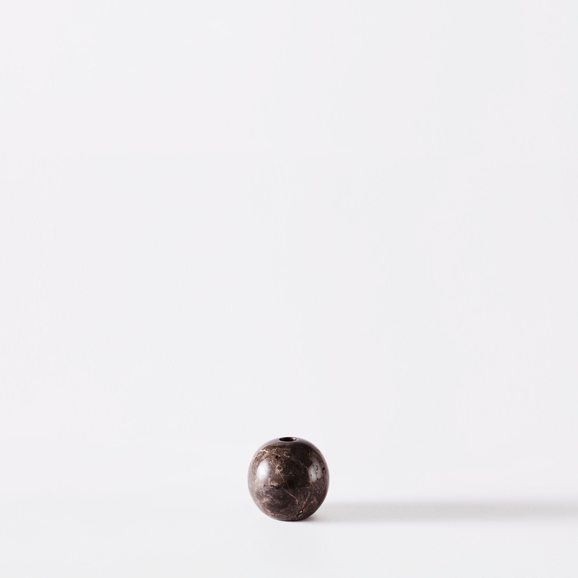 SPHERE Candle Holder Brown Marble