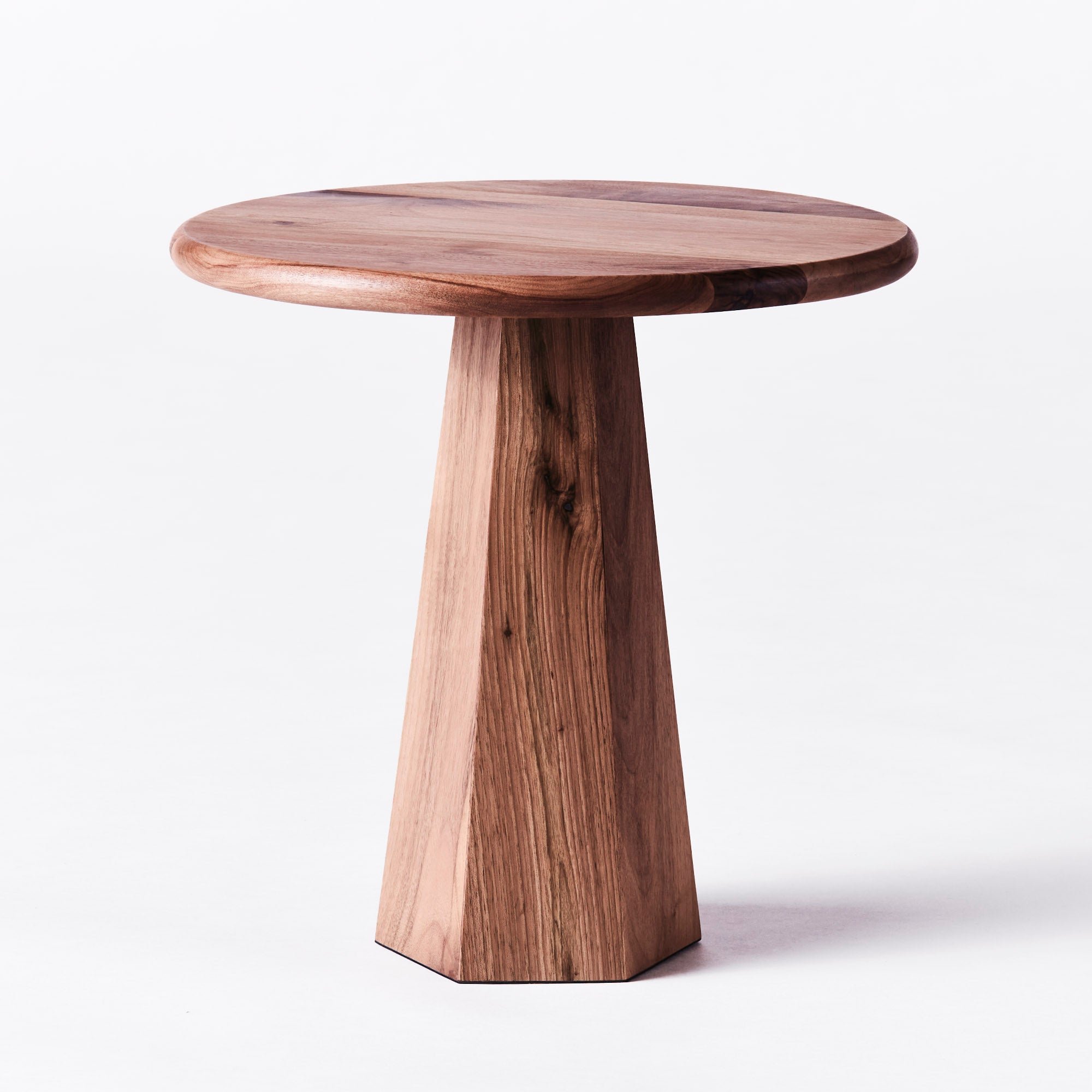 HEXAGON side table walnut wood
