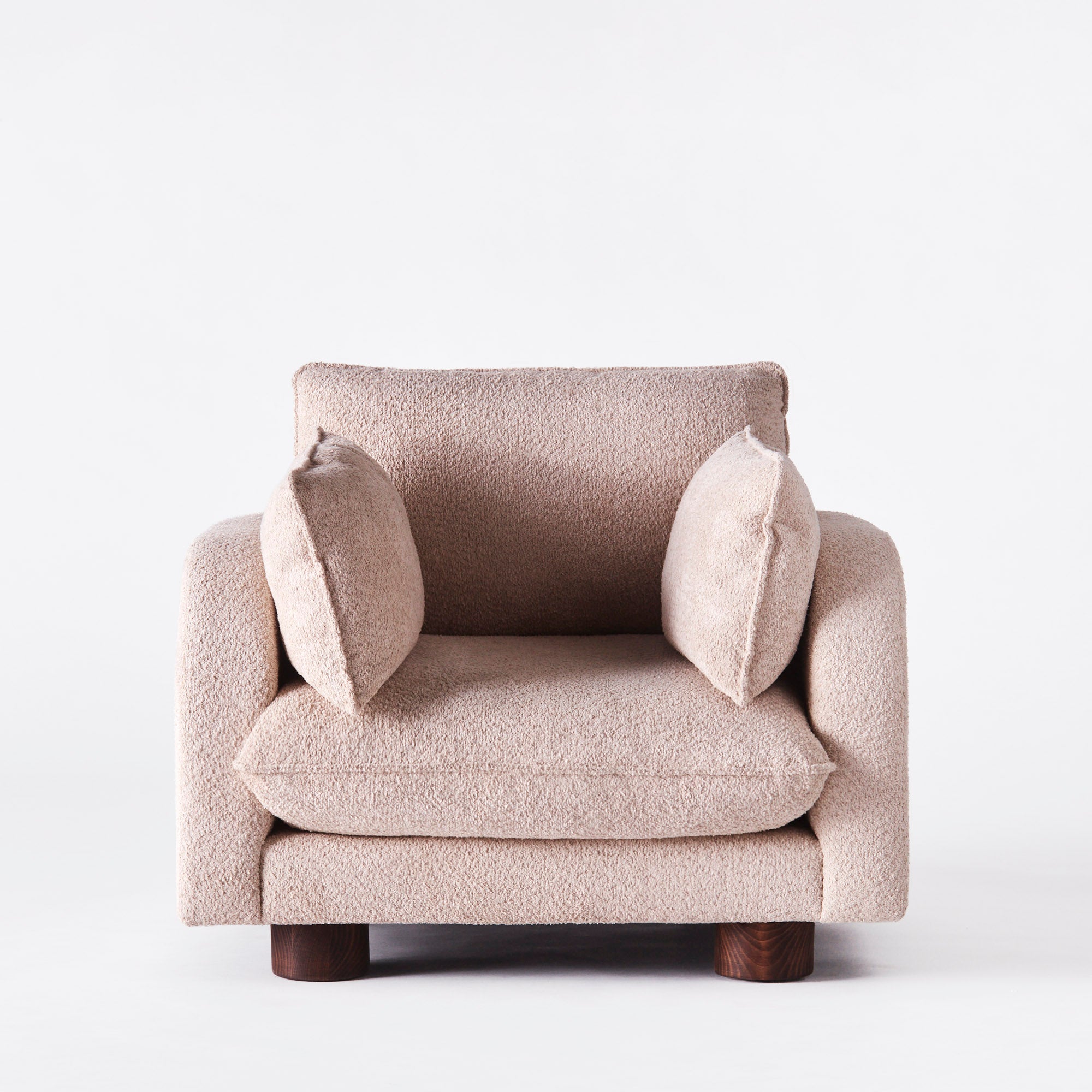 MILES Beige Boucle Armchair