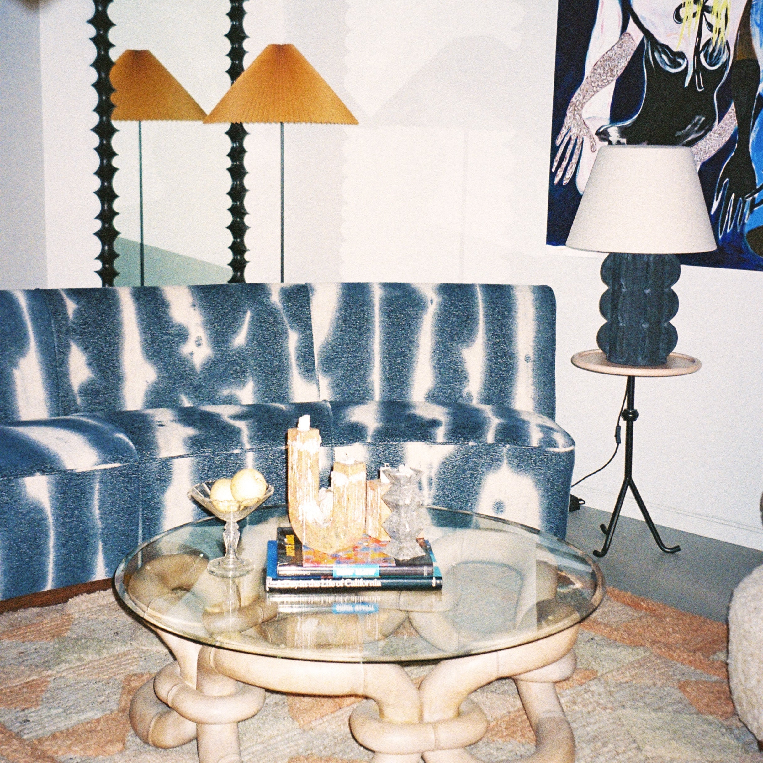 Sofa PARIS niebieski szenil