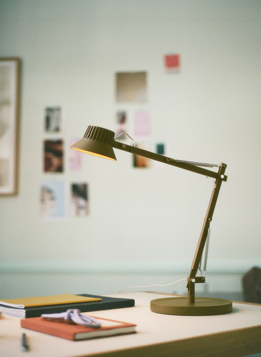 Lampa biurkowa regulowana DEDICATE brązowo-zielony