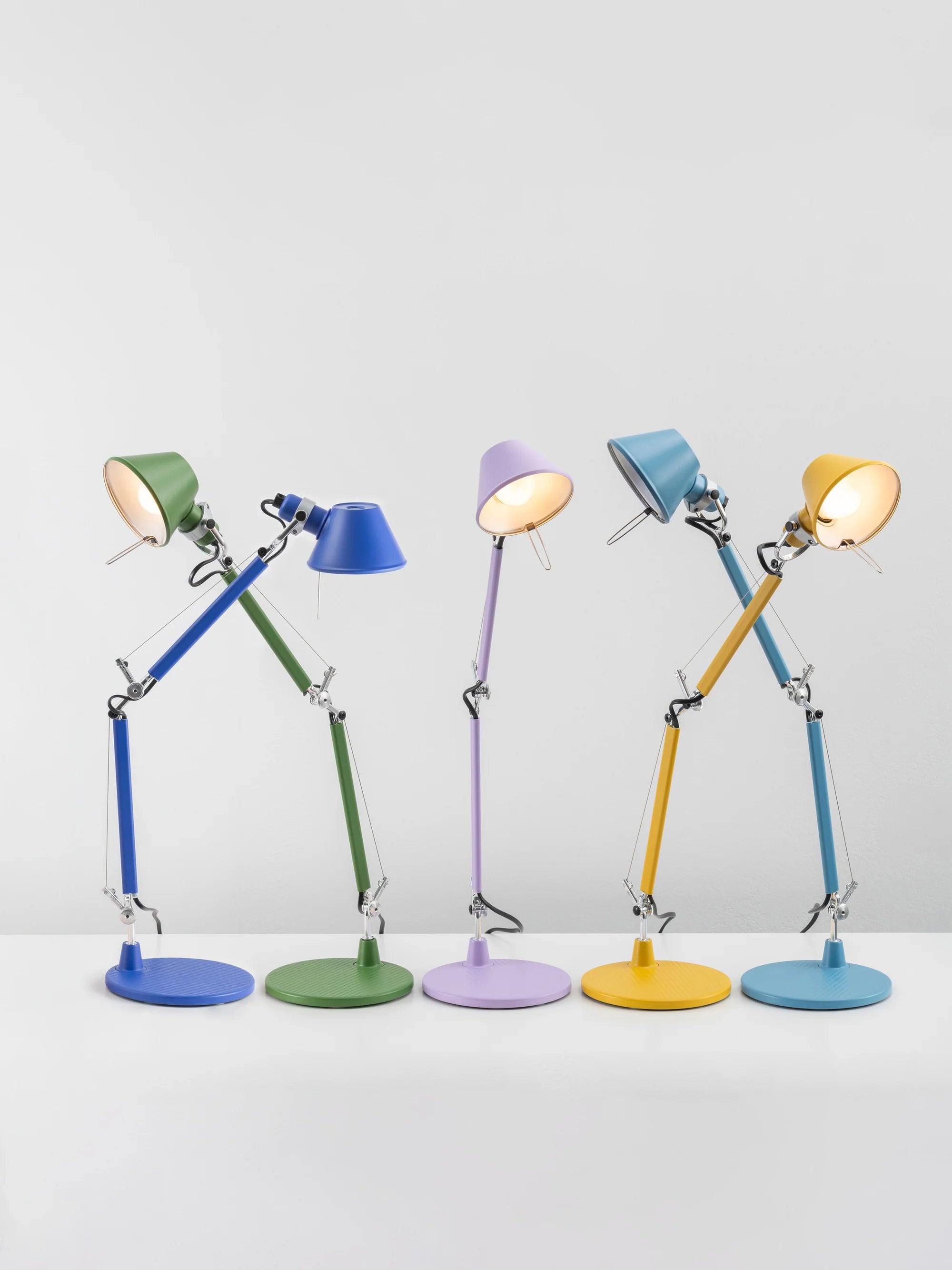 Lampa biurkowa regulowana TOLOMEO MICRO COLOR MATTE królewski niebieski