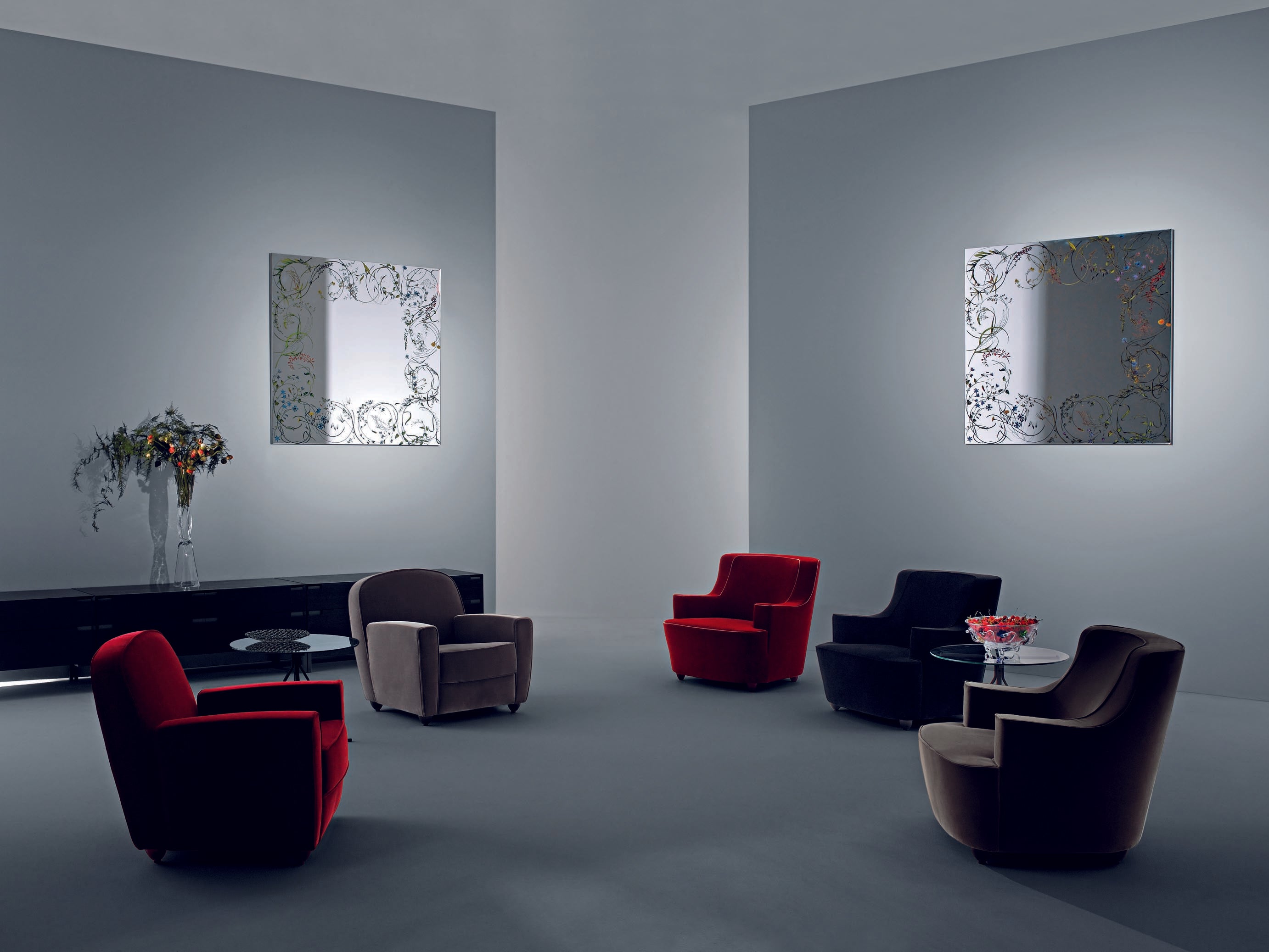 Lustr EGESO květinový potisk