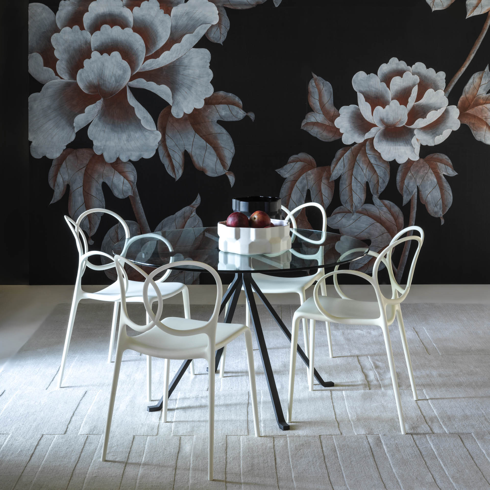 Krzesło z podłokietnikami SISSI różowy