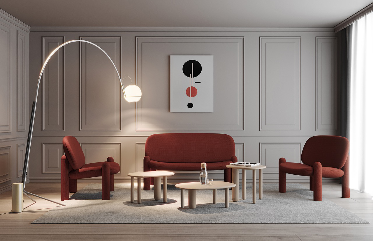 Cream tottori coffee table