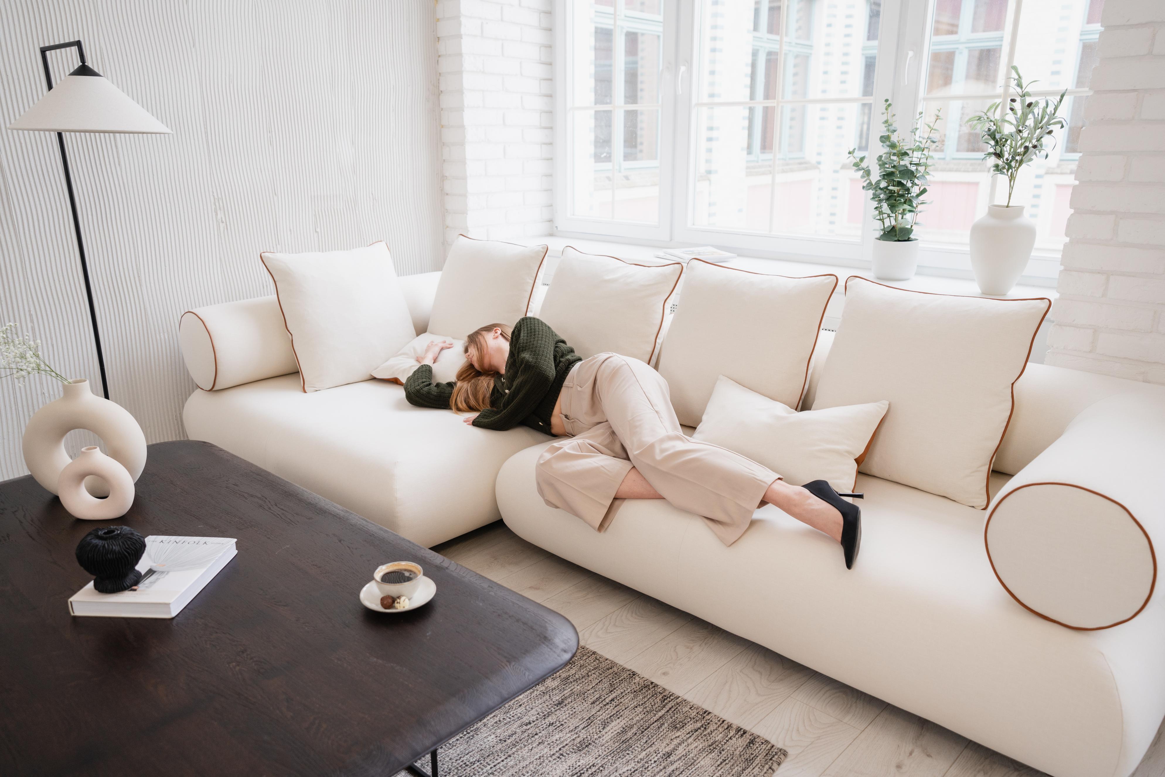 Left-facing corner sofa CASABLANCA customizable