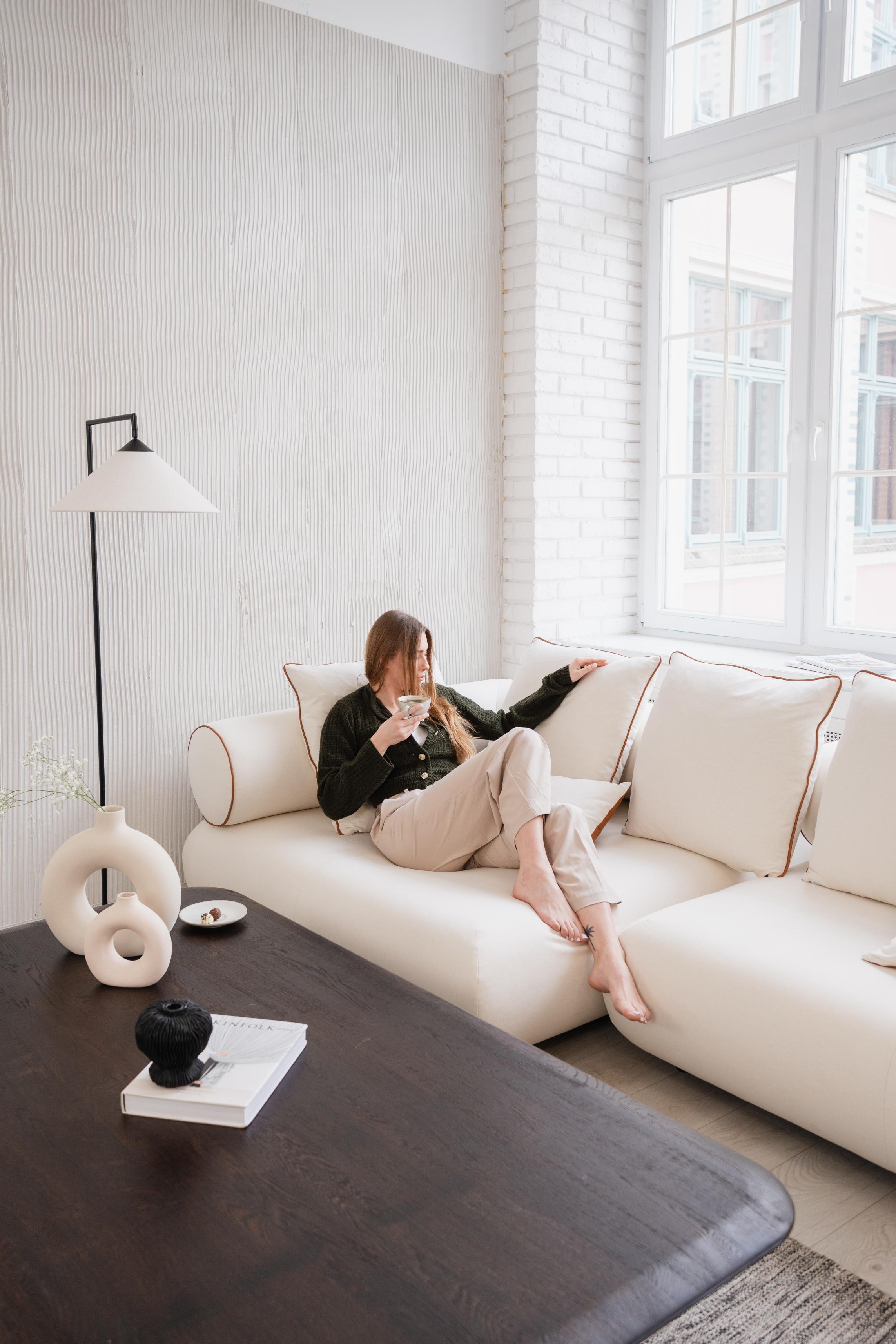 Left-facing corner sofa CASABLANCA customizable