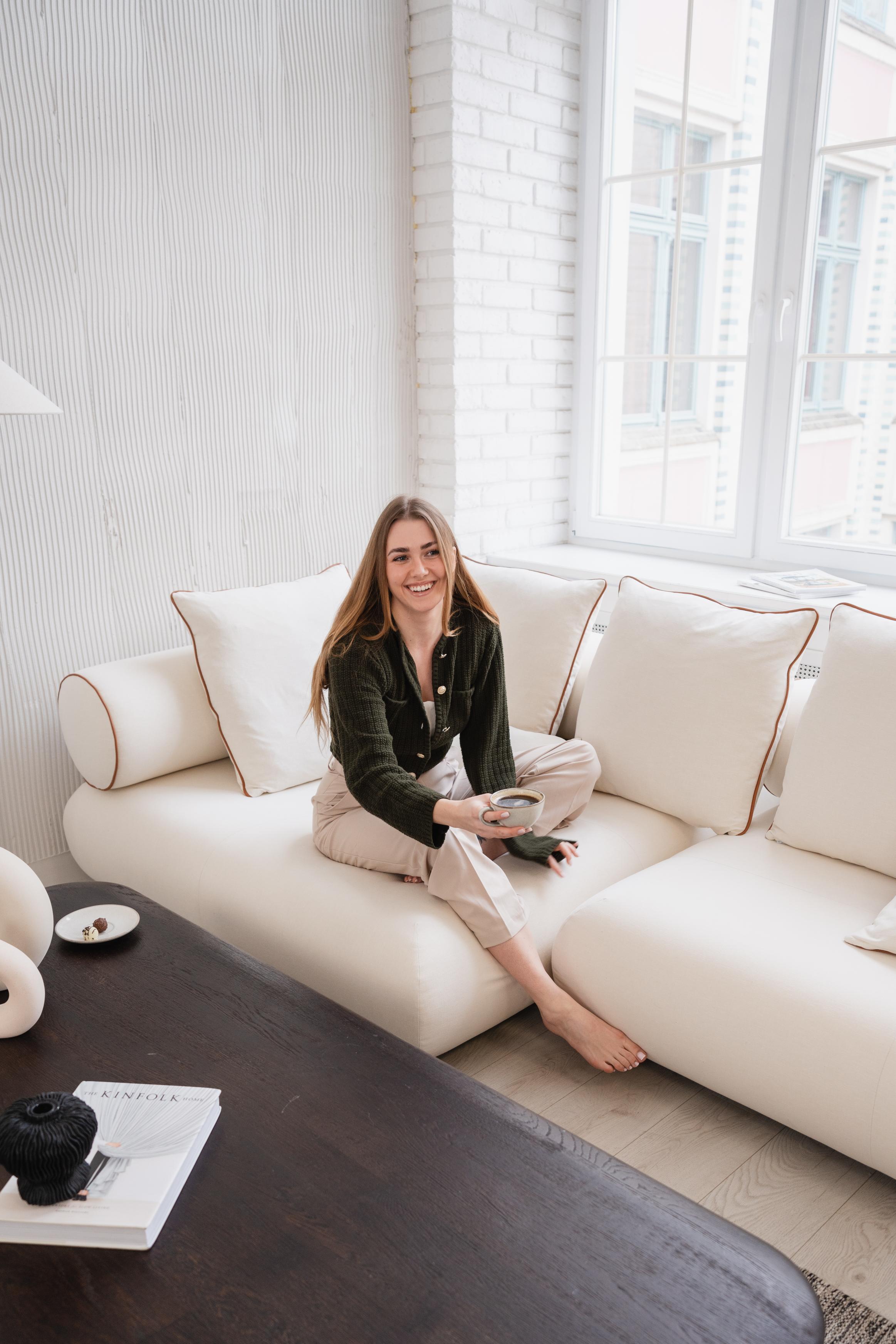 Left-facing corner sofa CASABLANCA customizable