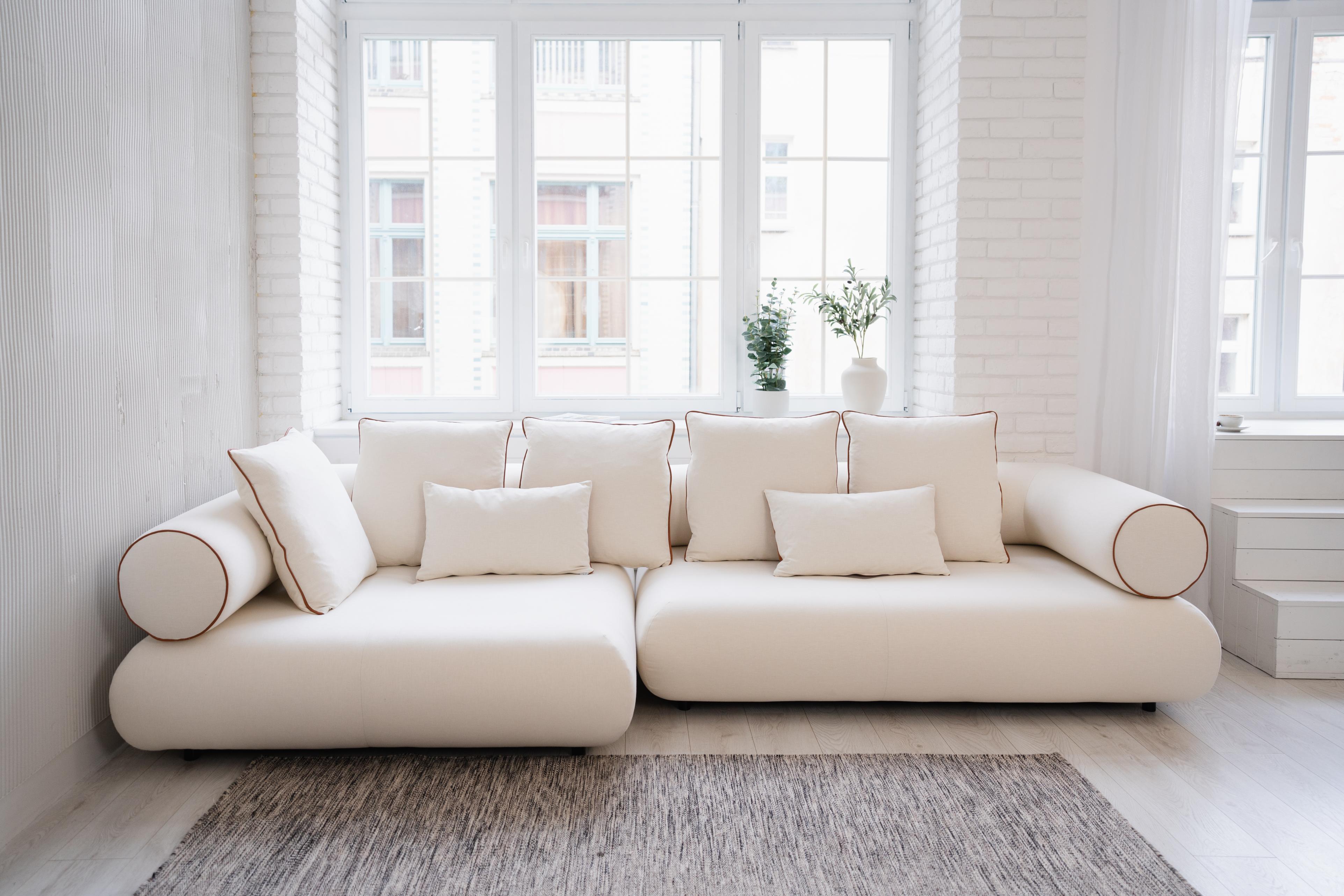 Left-facing corner sofa CASABLANCA customizable