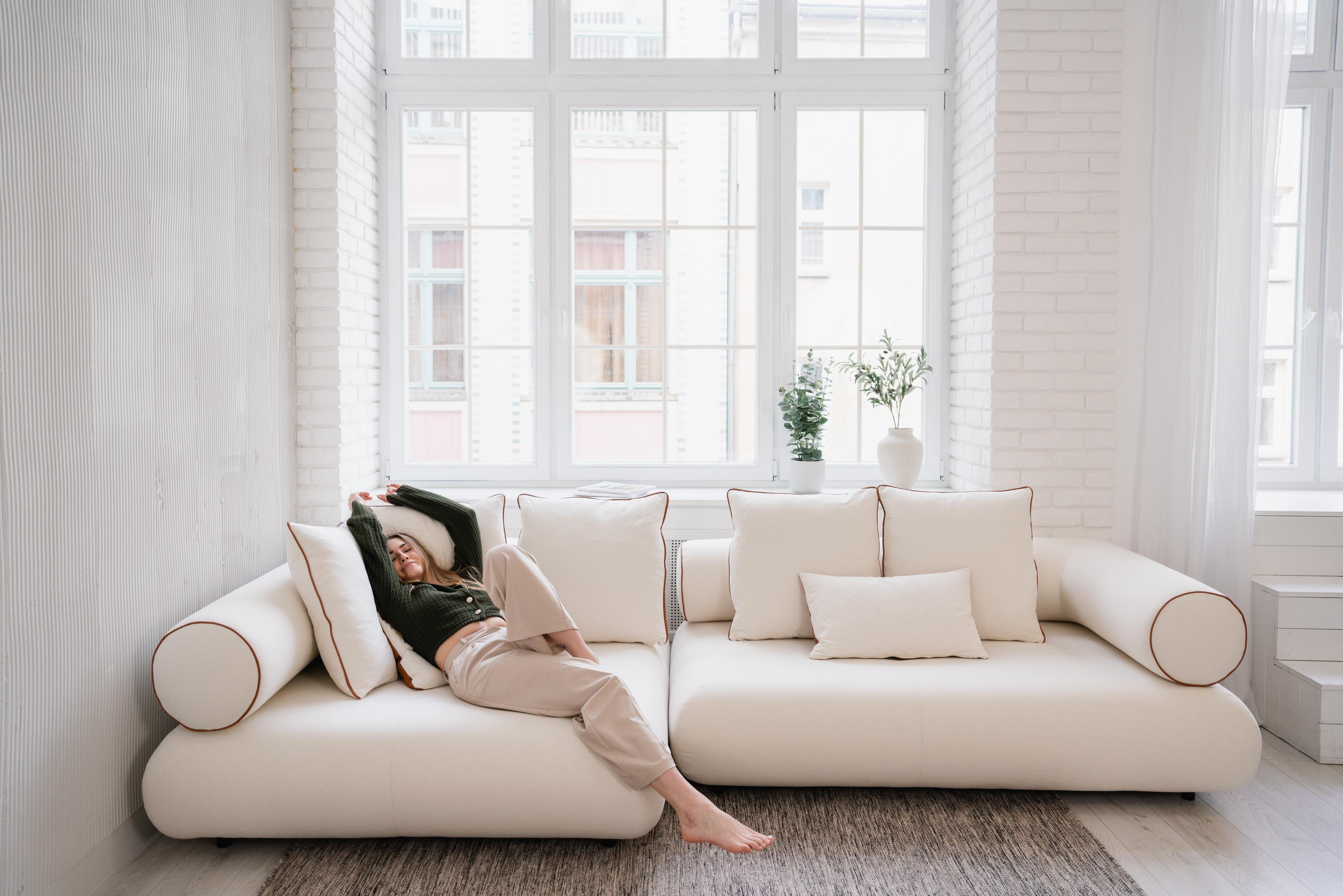 Left-facing corner sofa CASABLANCA customizable