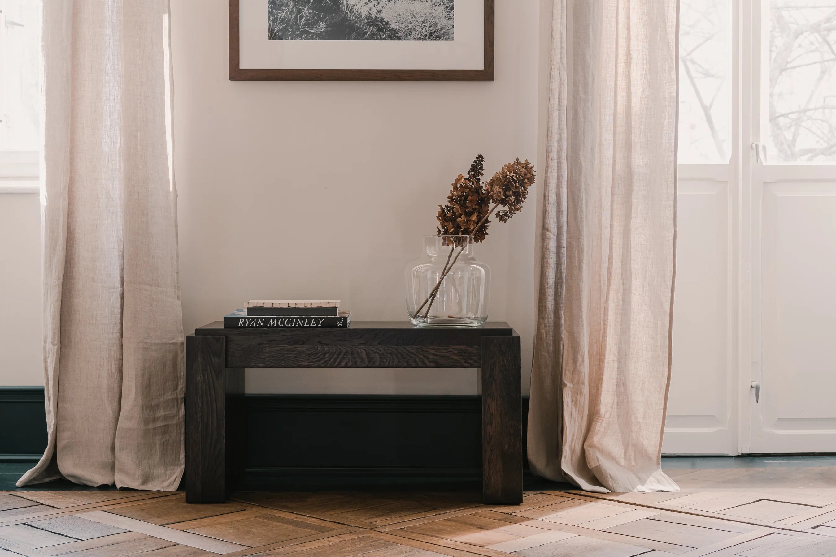 Lavice PURA tmavé dubové dřevo