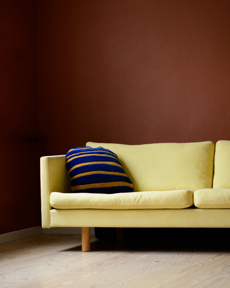 Decorative pillow BONBON navy blue with orange