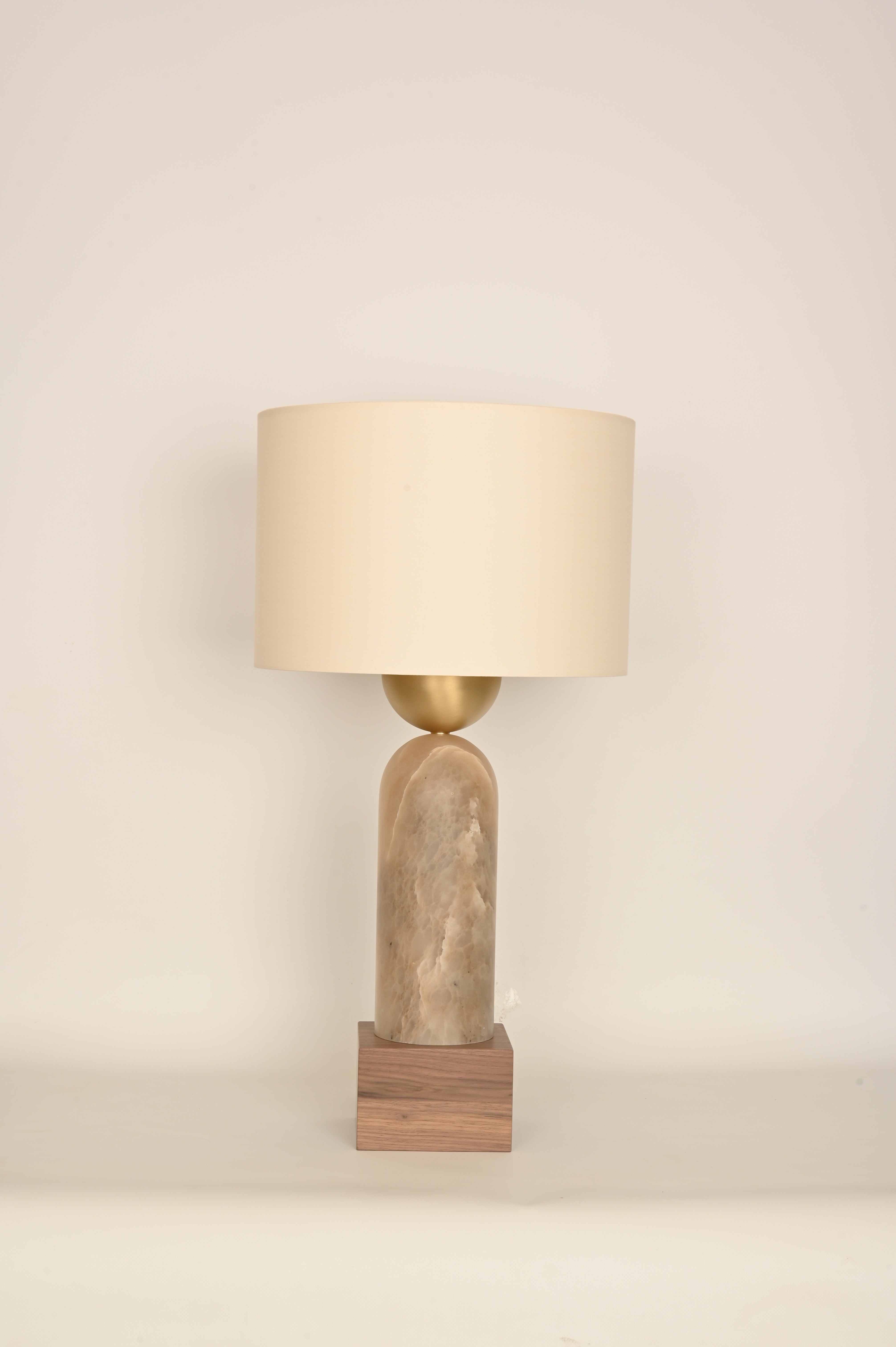 PEONA KELO Table Lamp Dark Beige Alabaster