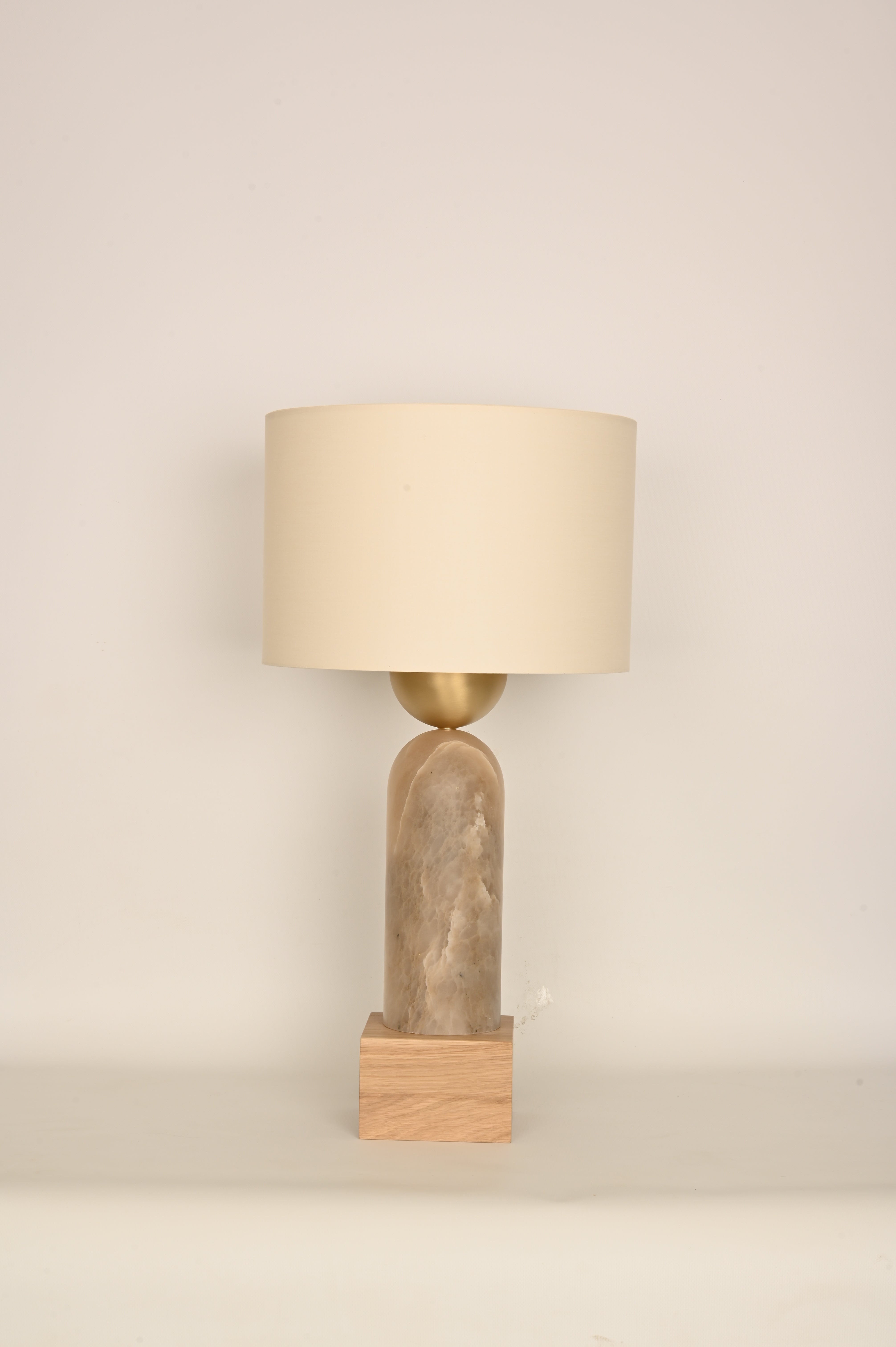 PEONA KELO Table Lamp Dark Beige Alabaster