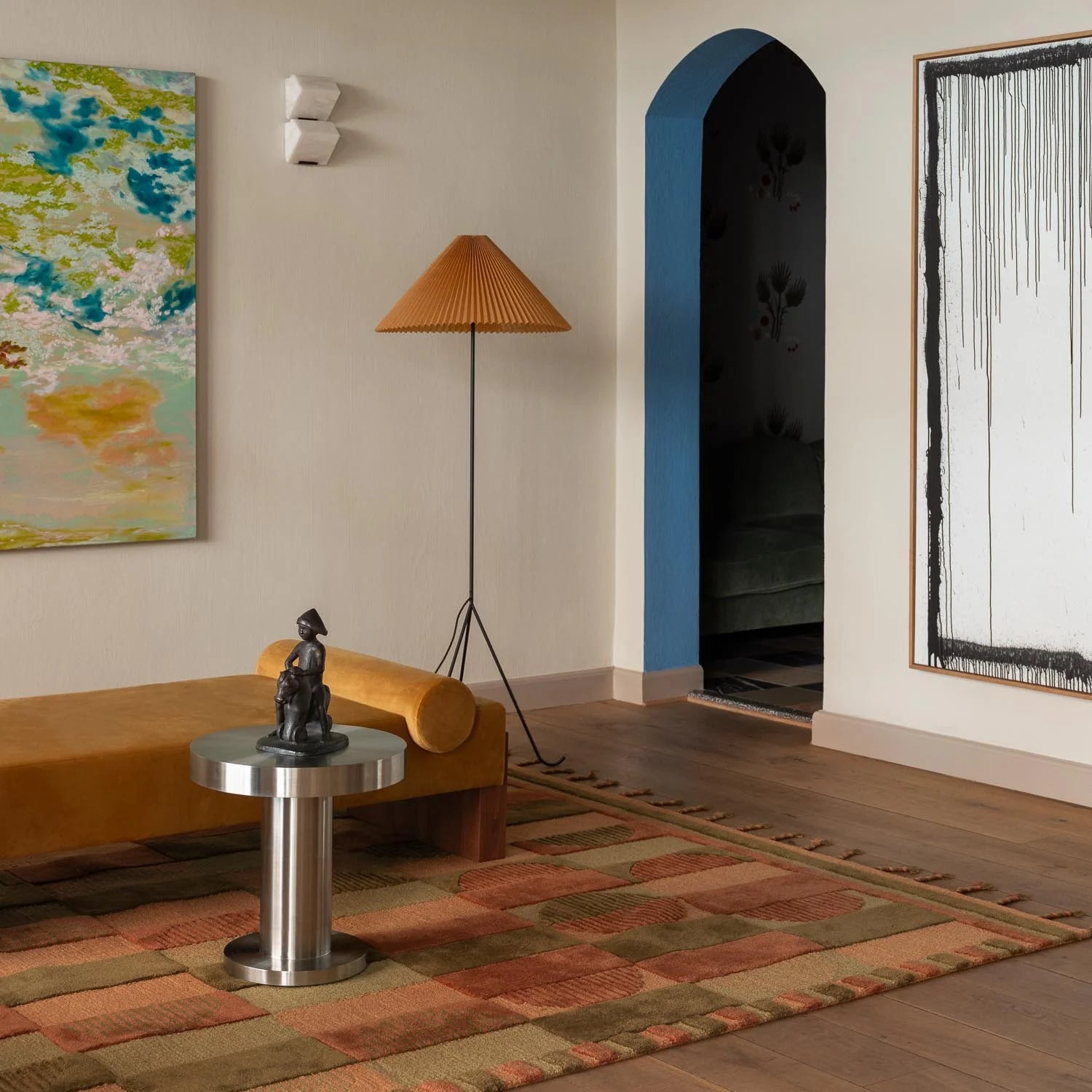 CUFFLINK Side Table Polished Steel