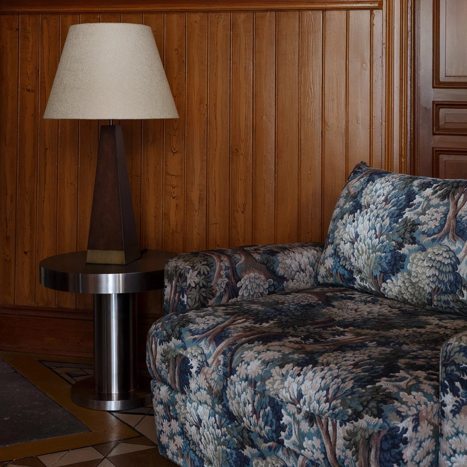 CUFFLINK Side Table Polished Steel