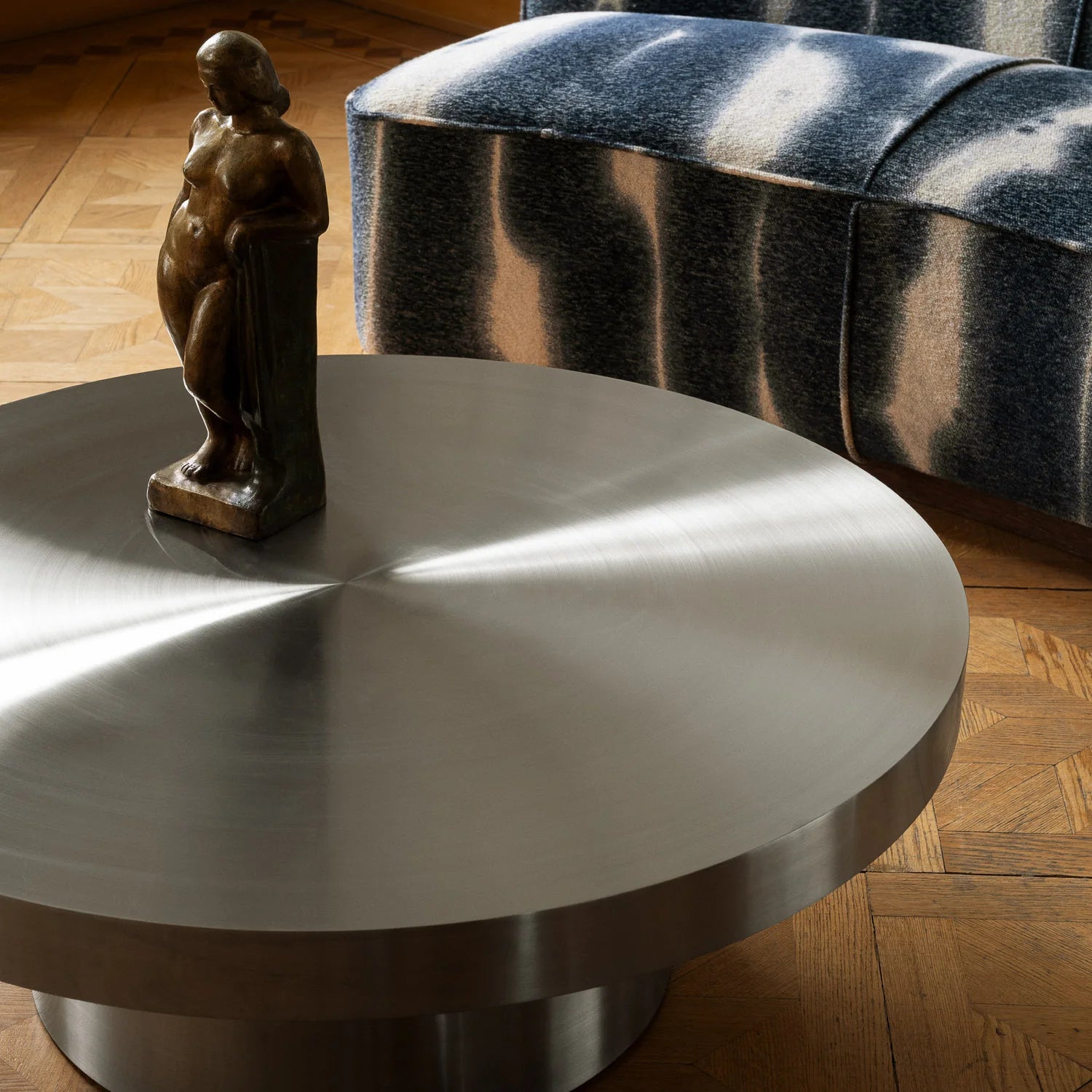 CUFFLINK coffee table polished steel