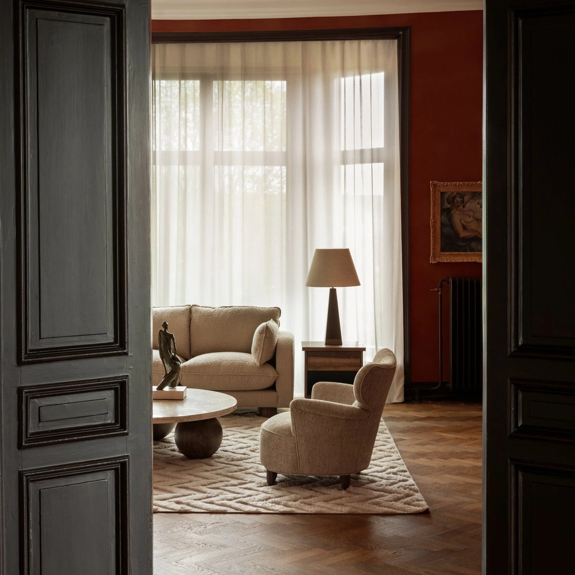 Stolní lampa PYRAMID jasanová dýha