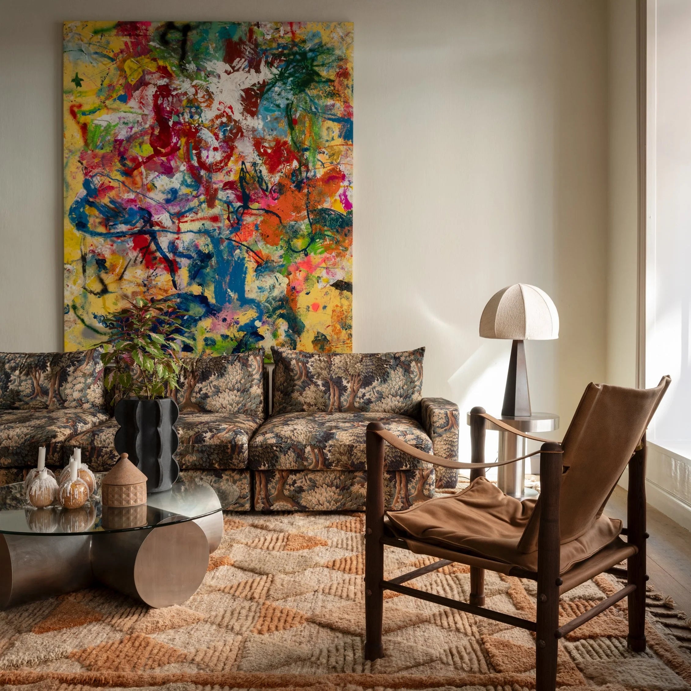 Dywan LISBOA beżowy z brązowym