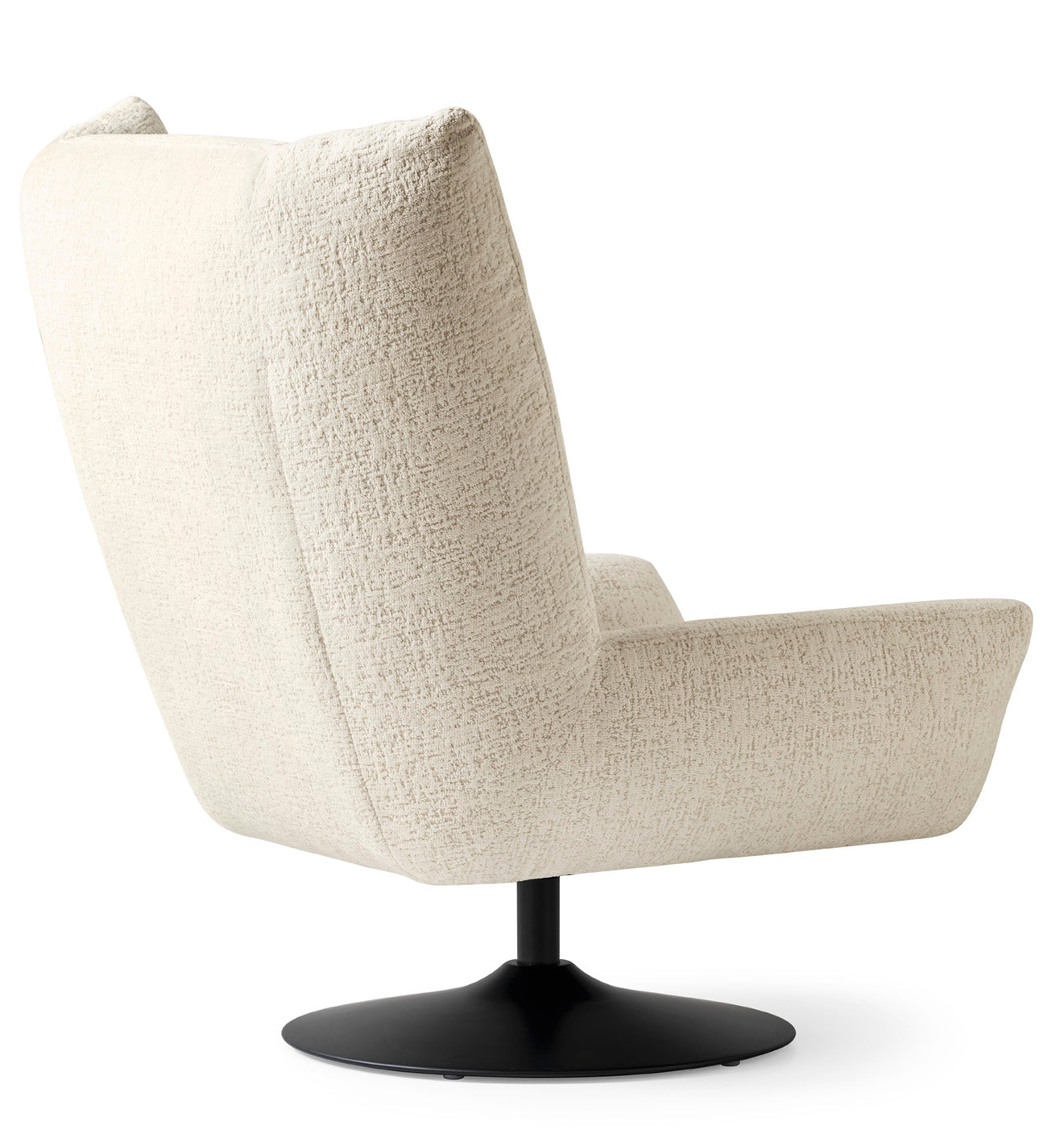 Swivel Armchair DALIA upholstered with a black base