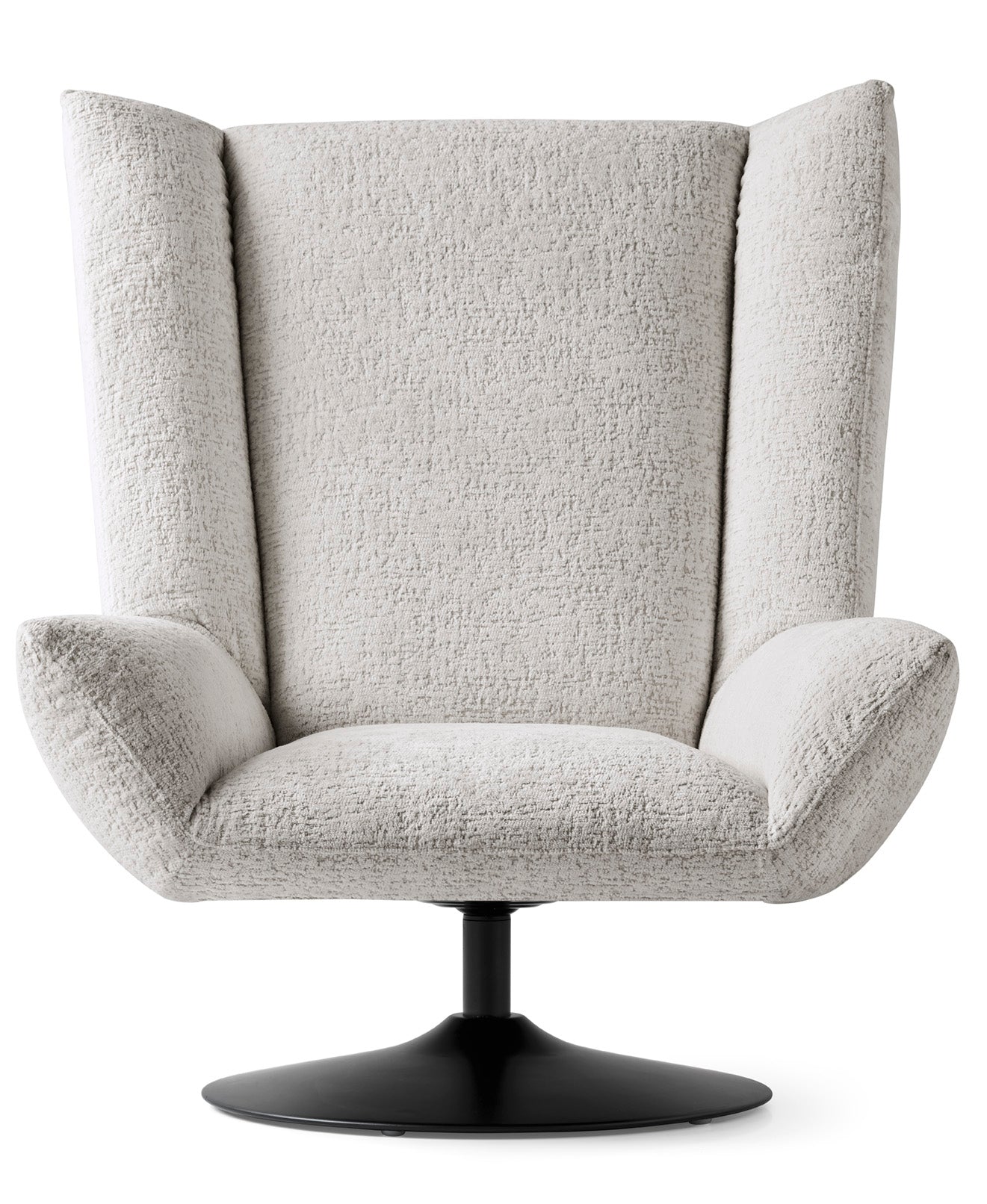 Swivel Armchair DALIA upholstered with a black base