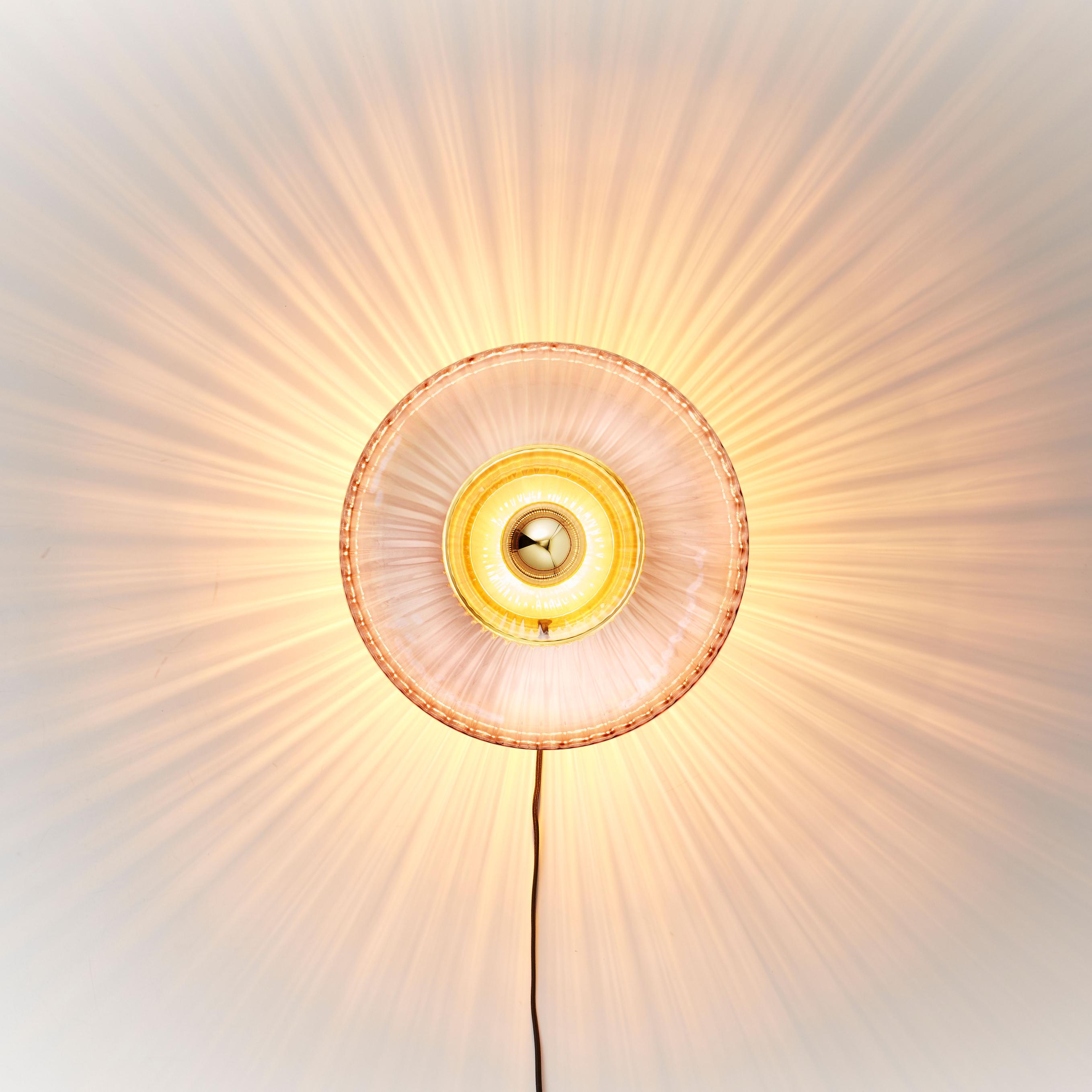 NEW WAVE OPTIC wall lamp pink glass