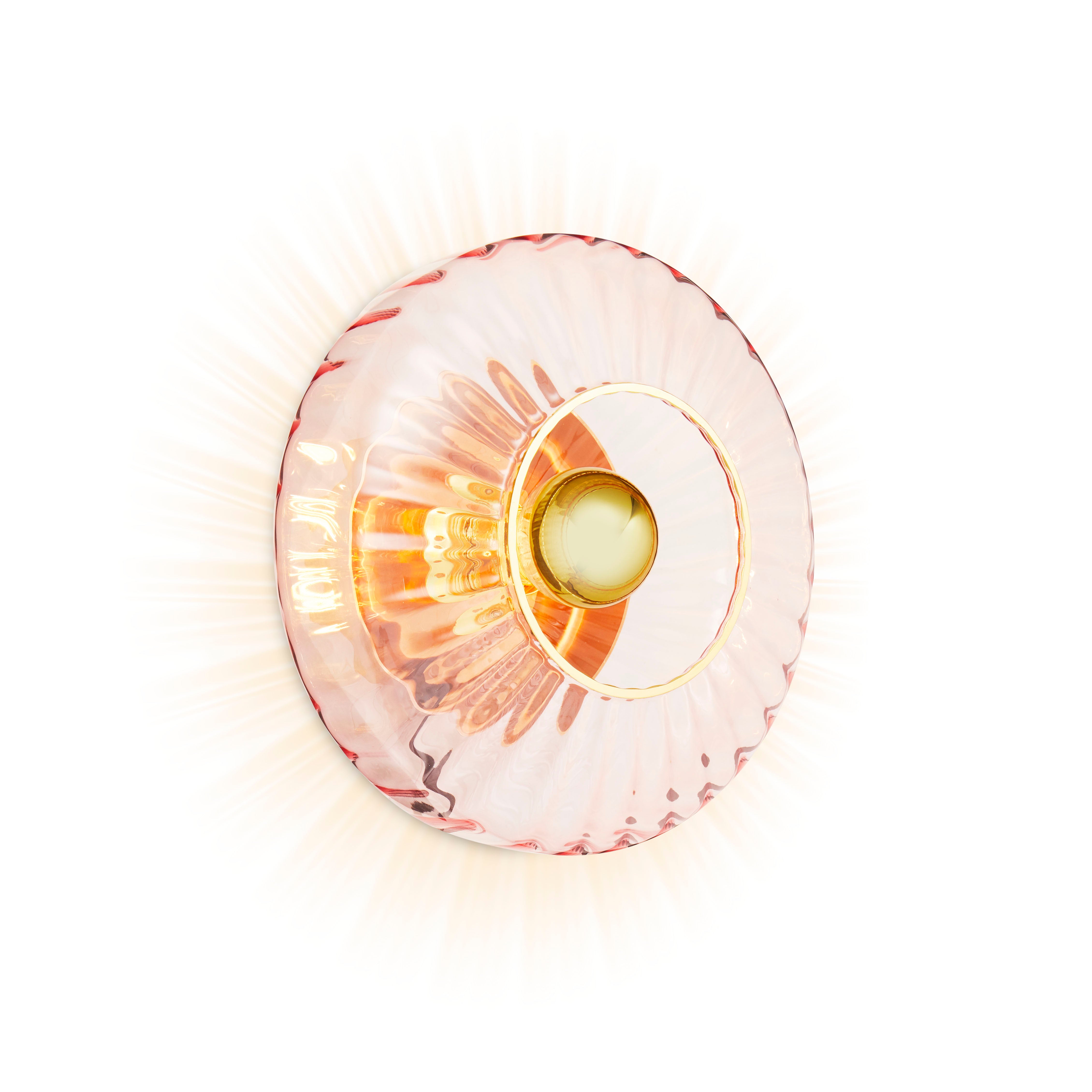 NEW WAVE OPTIC wall lamp pink glass