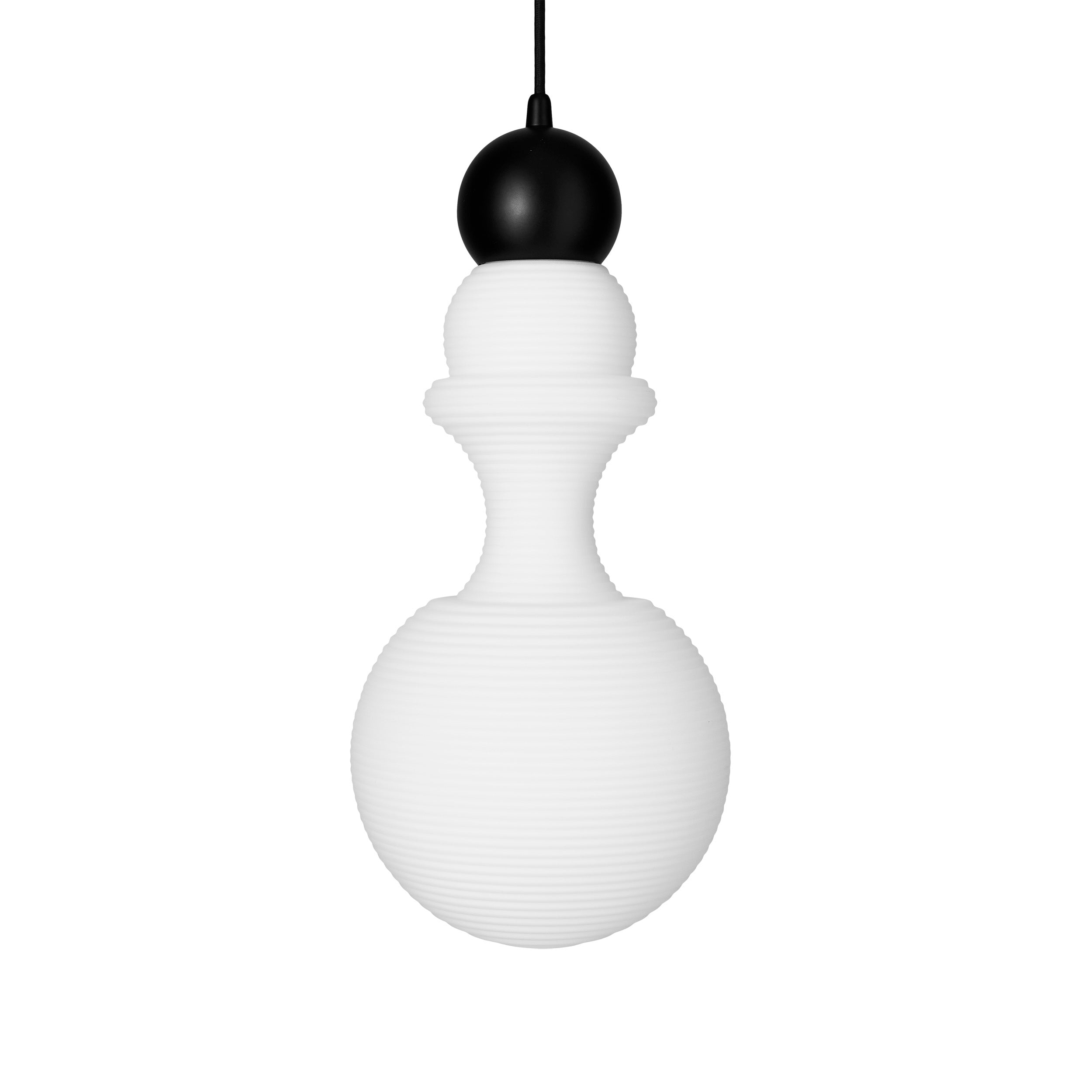 Pendant lamp PARIS 1920 white with black finish