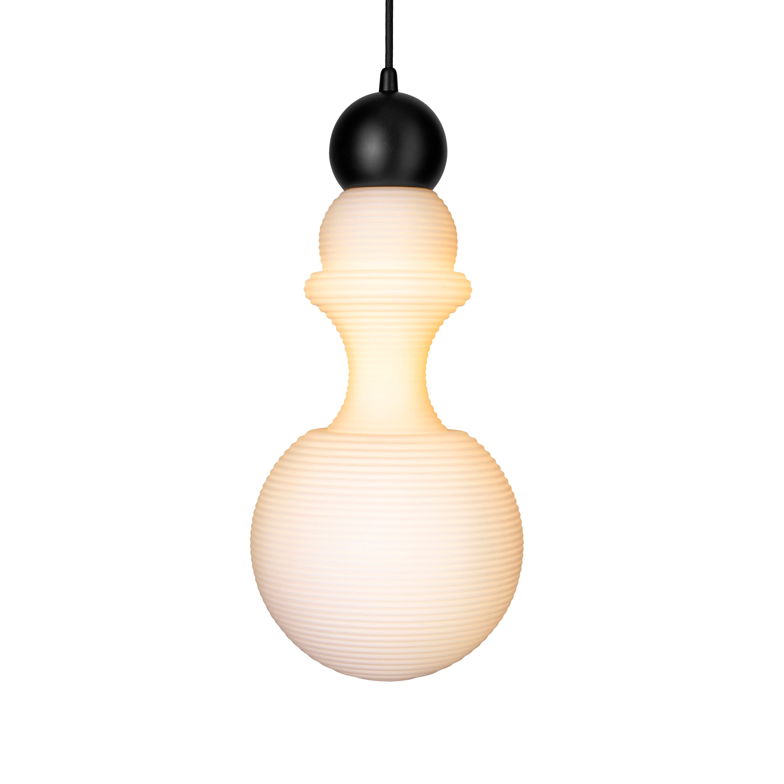 Pendant lamp PARIS 1920 white with black finish