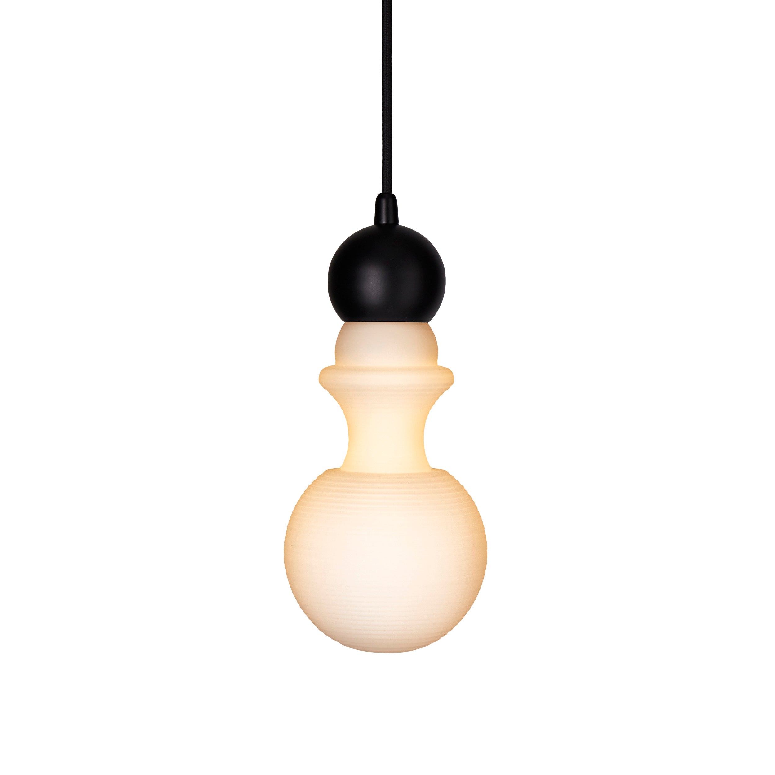 Pendant lamp PARIS 1920 white with black finish