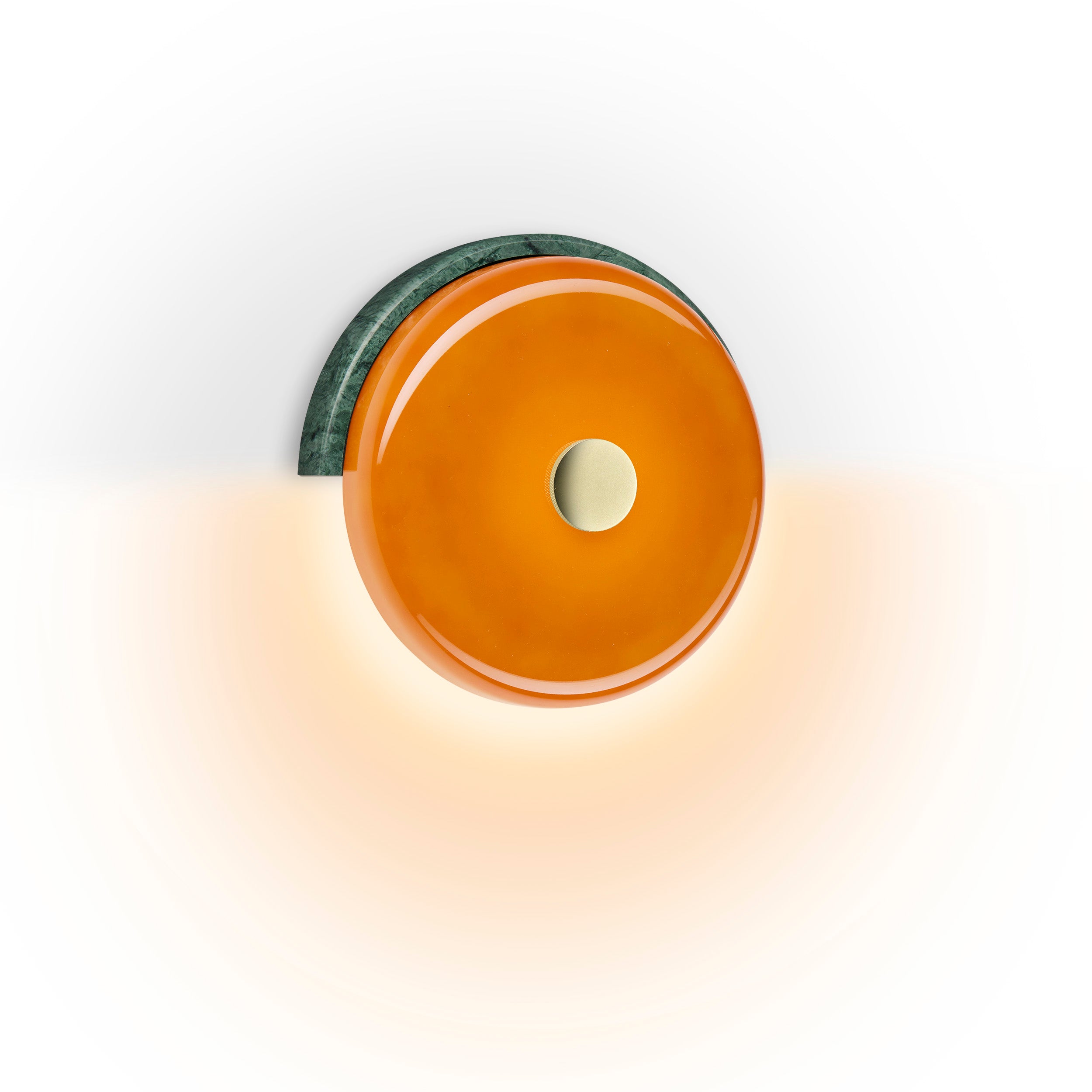 Nástěnné svítidlo TRIP zelený mramor s jantarovým sklem