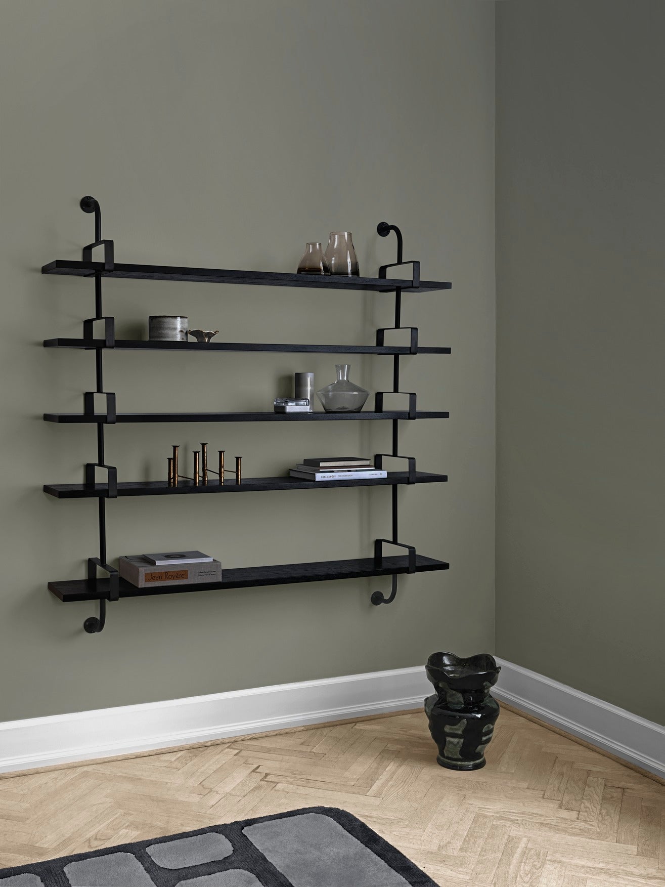 DÉMON walnut wood shelf