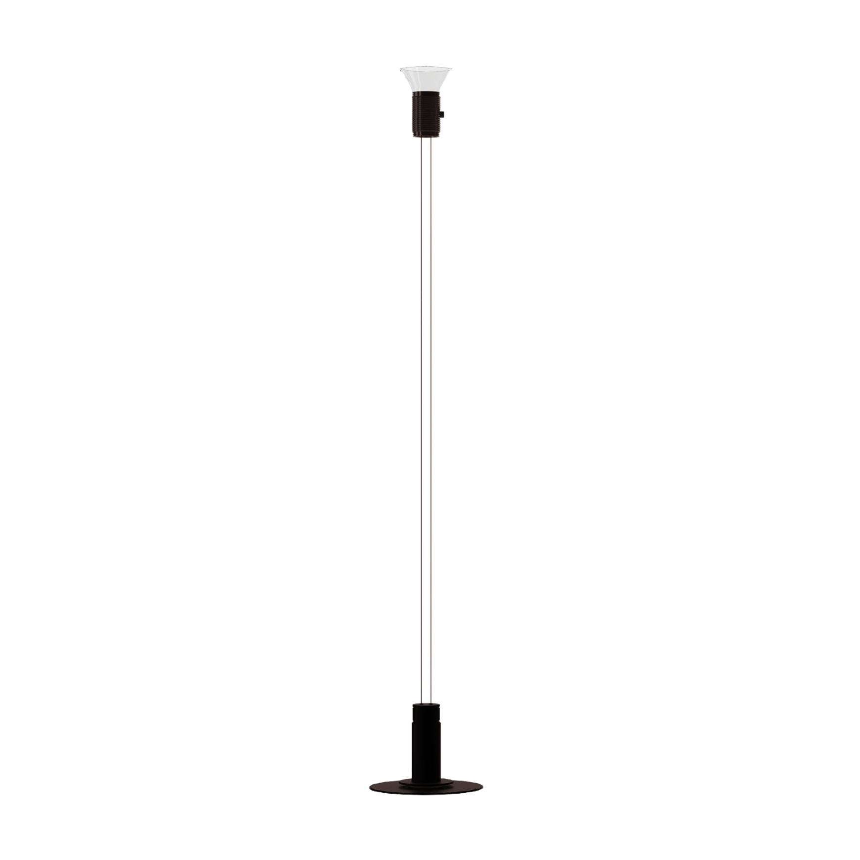 Lampa podlahová DIA transparentní s matnými hnědými prvky