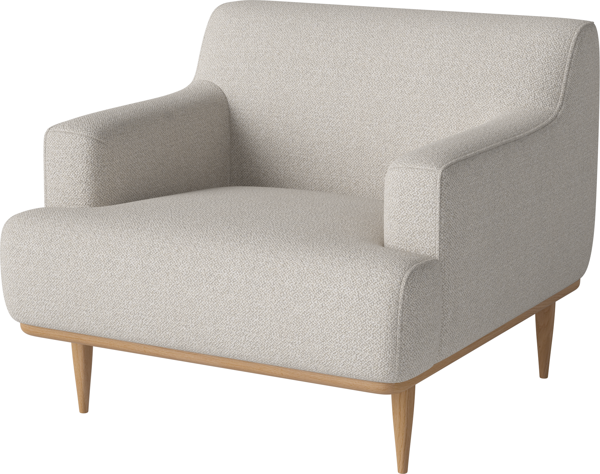 Křeslo DOVER s podstavou z dubového dřeva