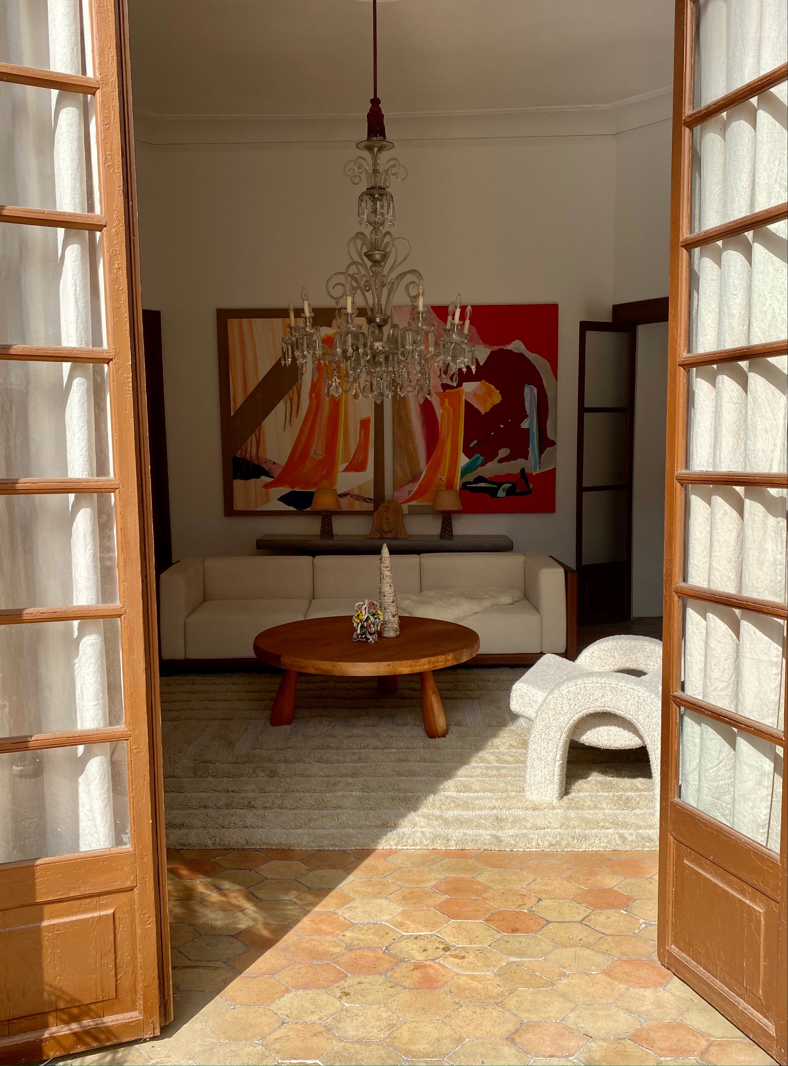 Dywan SHAGGY LABYRINTH beżowy z długim włosiem