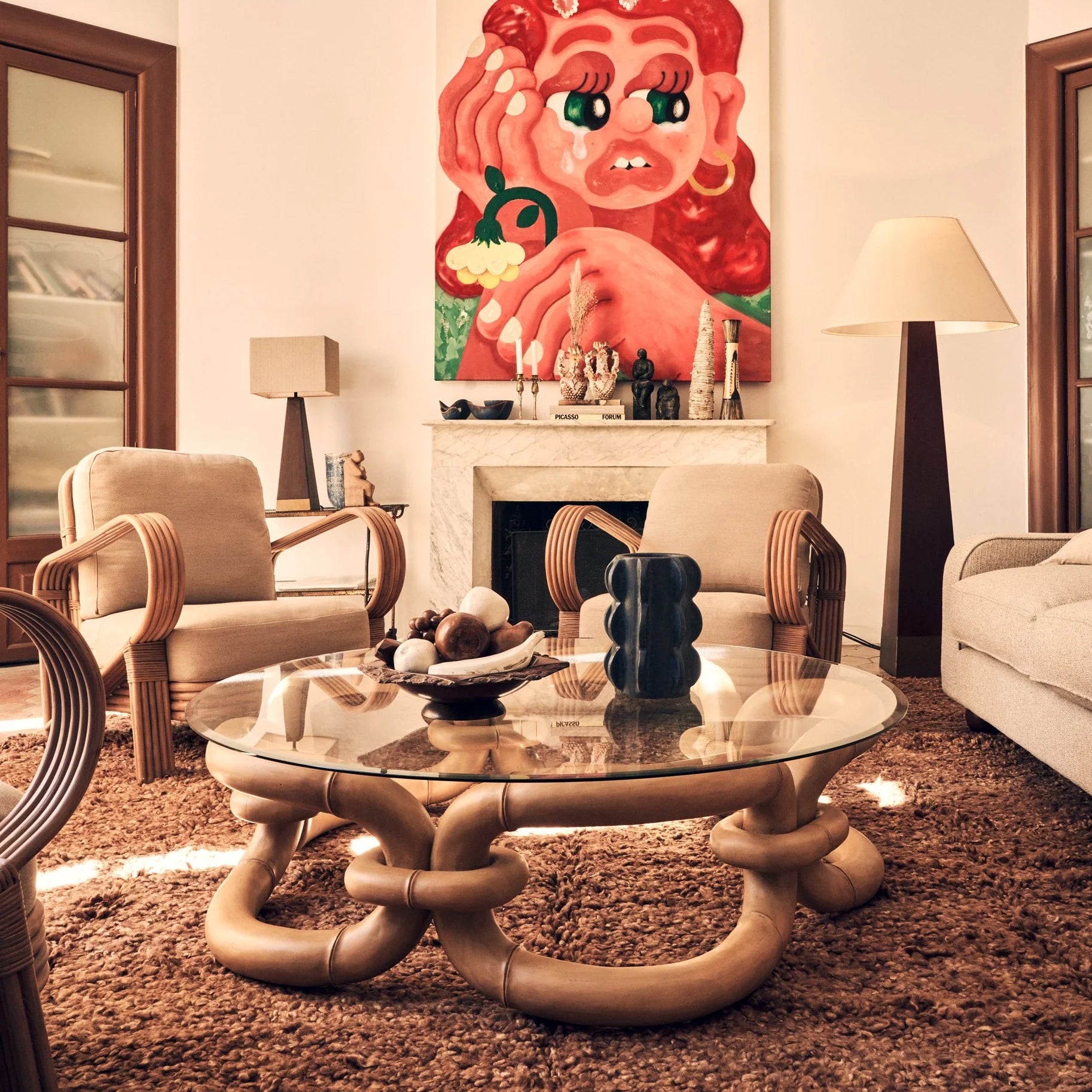 Stolik kawowy BAMBOO BRACELET drewno bukowe