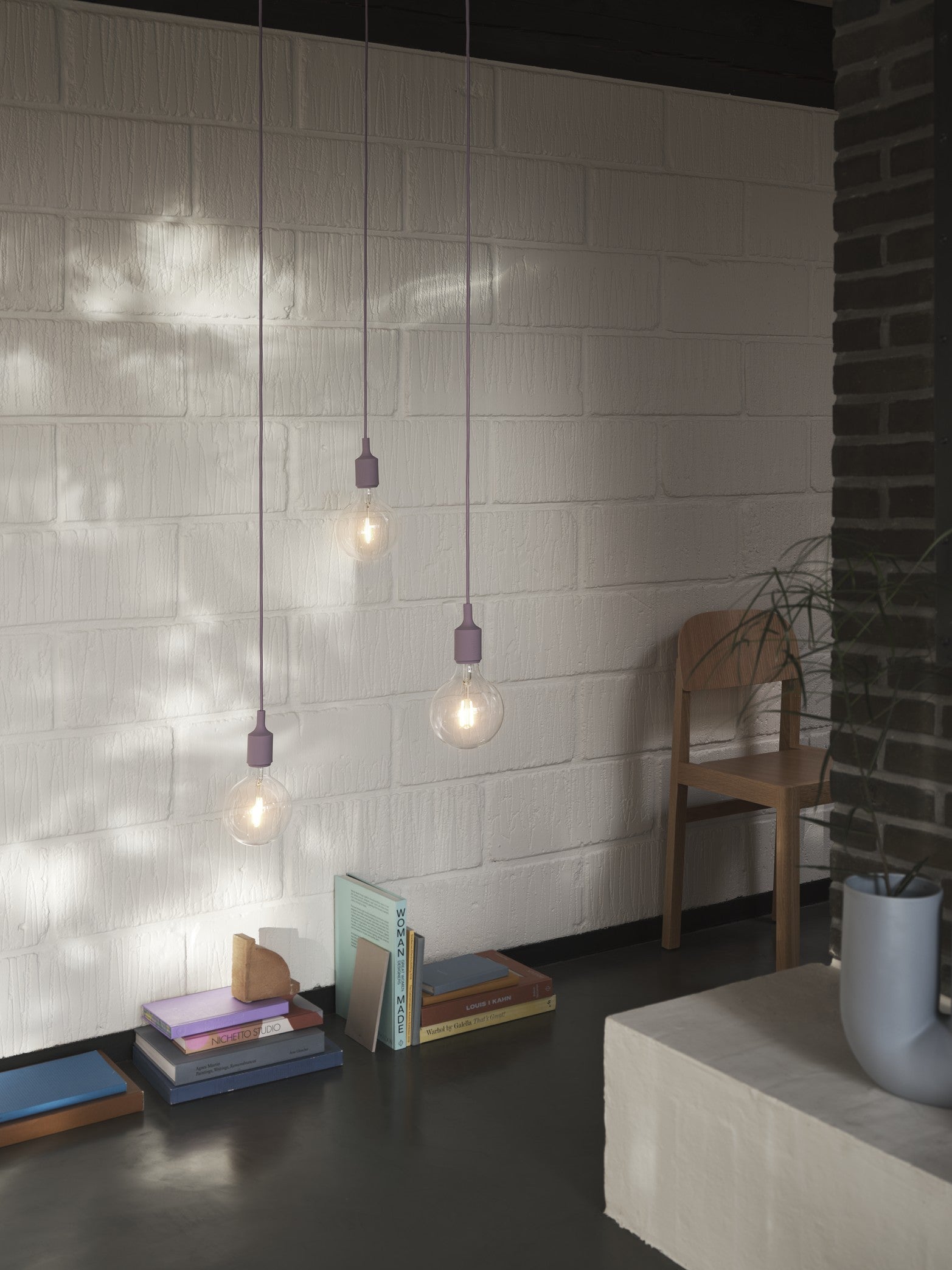 Závěsná lampa E27 lila