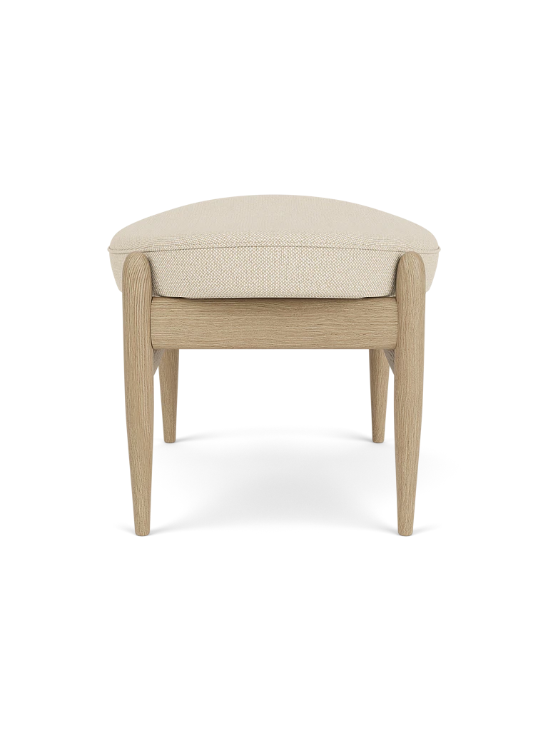 ELIZABETH beige footrest with oak base