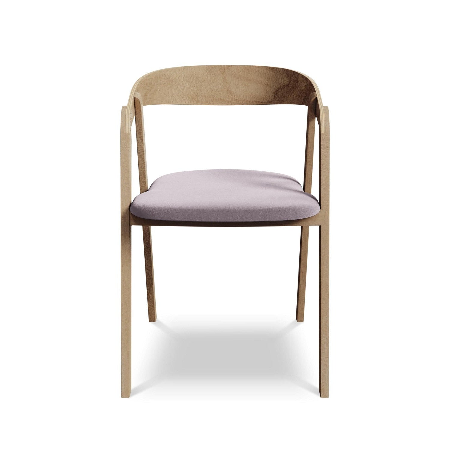 Velvet Chair ERIKA in Lavender with Beech Base