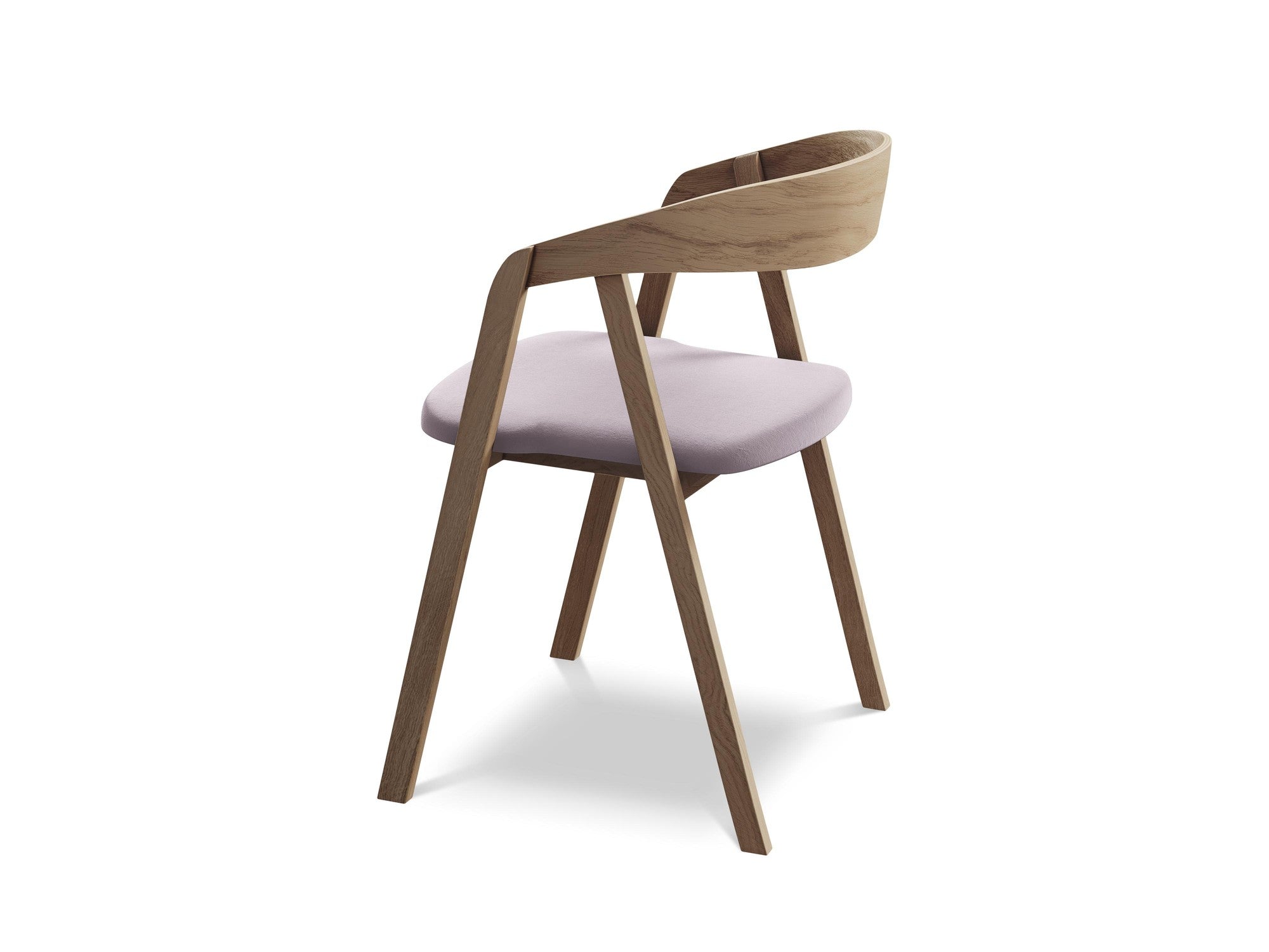 Velvet Chair ERIKA in Lavender with Beech Base