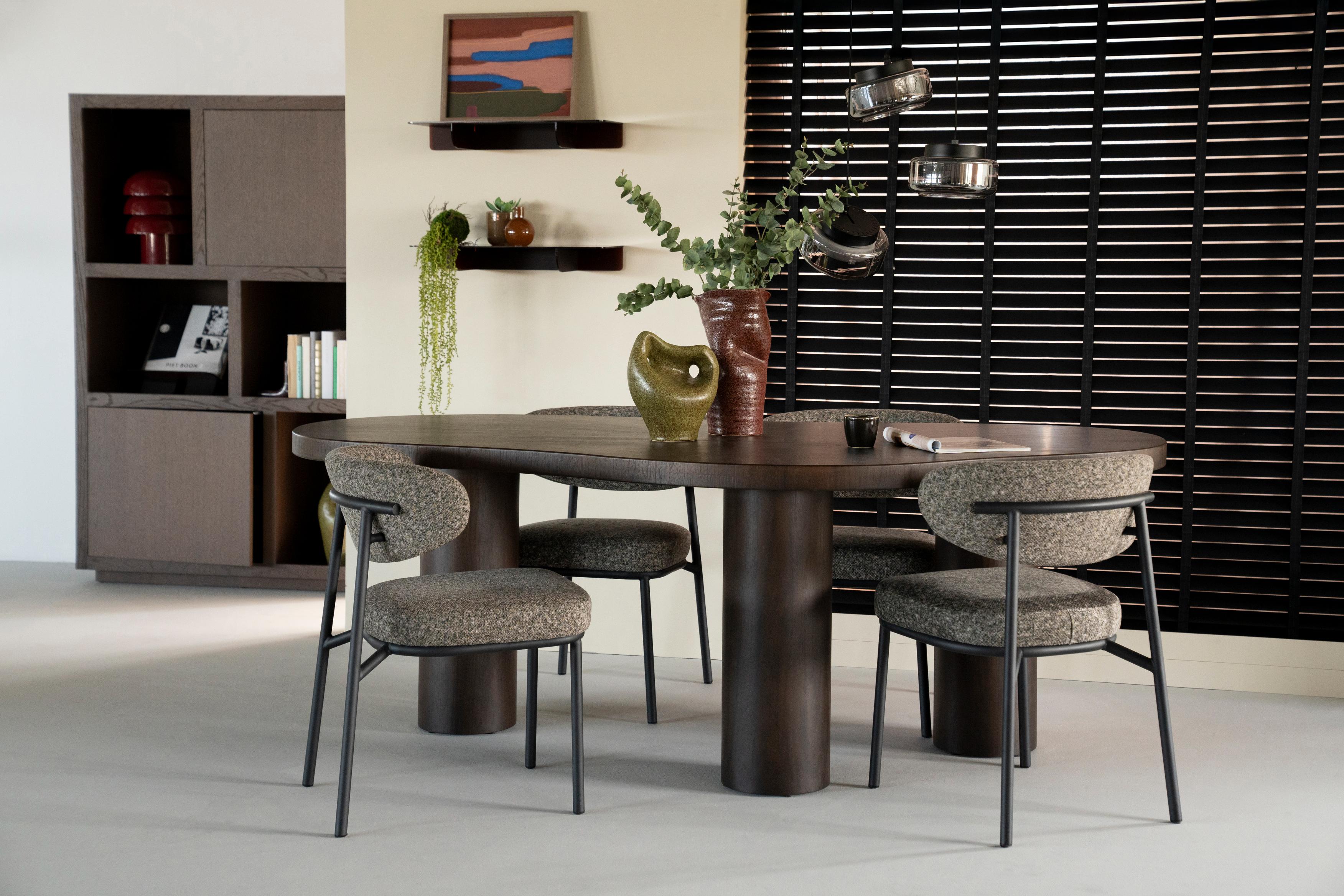 Stół BOBBIE ciemny fornir orzechowy