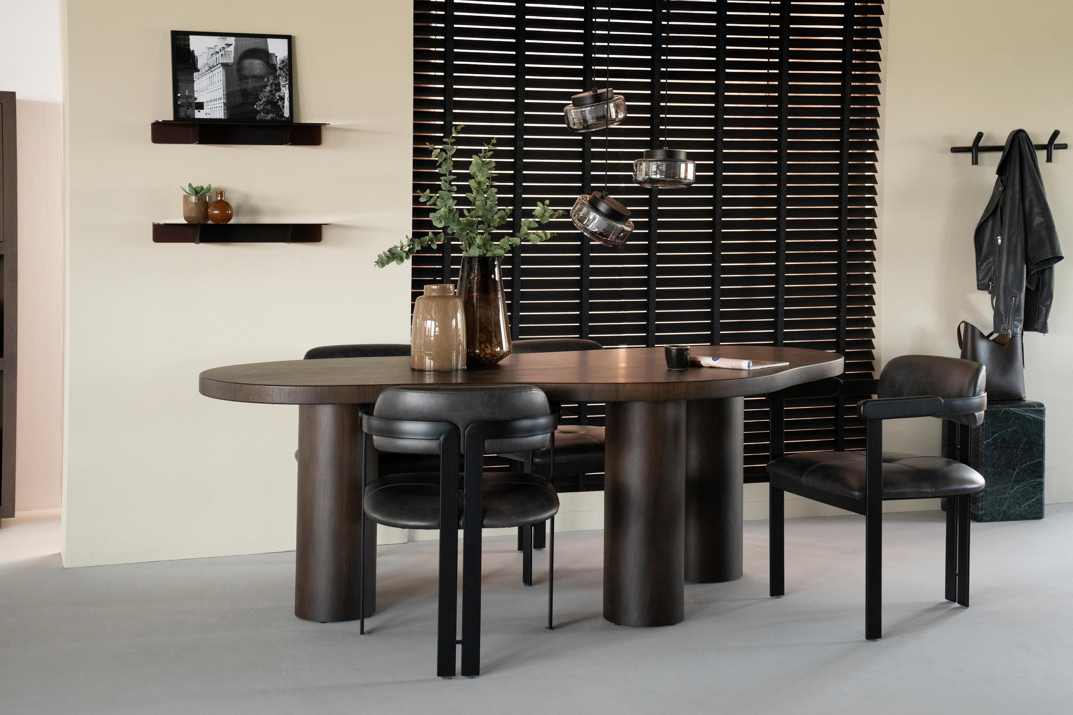 Stół BOBBIE ciemny fornir orzechowy